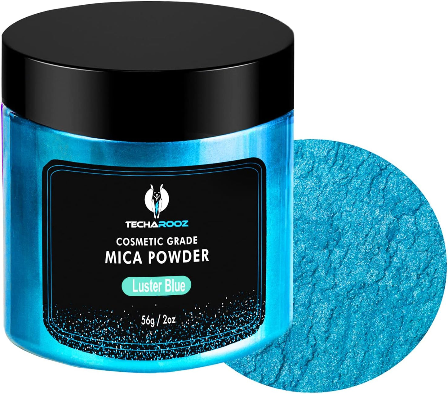 Luster Blue/Sky Blue - Techarooz Epoxy Resin Color Pigment - 56g / 2oz. Jar - TECHAROOZ 2 Tone Resin Dye Color Pigment Powder for Lip Gloss, Nails, Colorant for Slime Bath Bombs Soap Making
