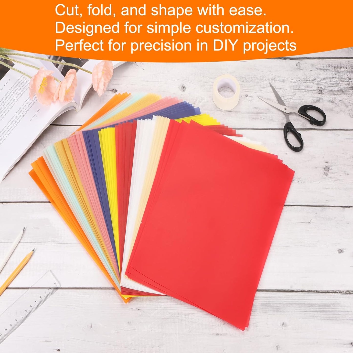 MECCANIXITY Colored Vellum Paper, 20 Sheet Sky Blue Transparency 11.7 x 8.2 Printable Vellum Paper, Translucent Vellum Sheets for Printing Wedding Invitations, Ink Jet Laser Printer