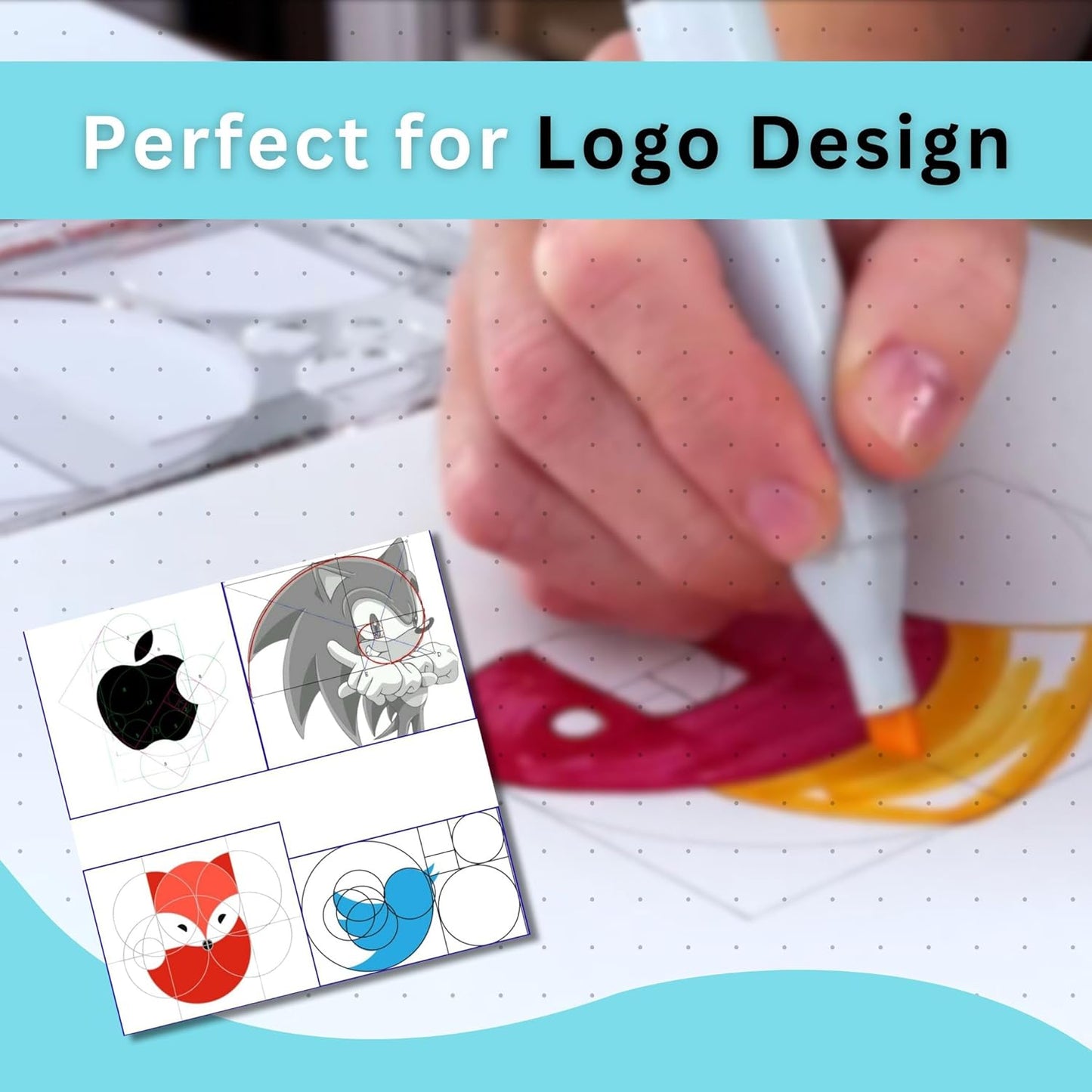 Oval Stencil Template for Drawing and Drafting: A Fibonacci-Inspired Circle Template for Drawing Tool for Artists Allows The Simple Application of The Golden or Divine Ratio for Artistic Design