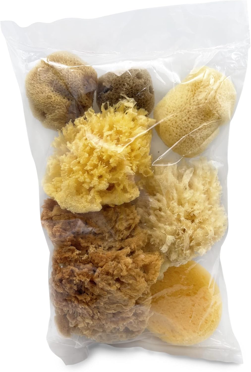 Natural Sea & Synthetic Sponges - Assorted Sizes 7pc Value Pack for Crafts & Artists: Great for Painting, Hobbies, Art, Effects, Ceramics, Clay, Pottery by Lullingworth®