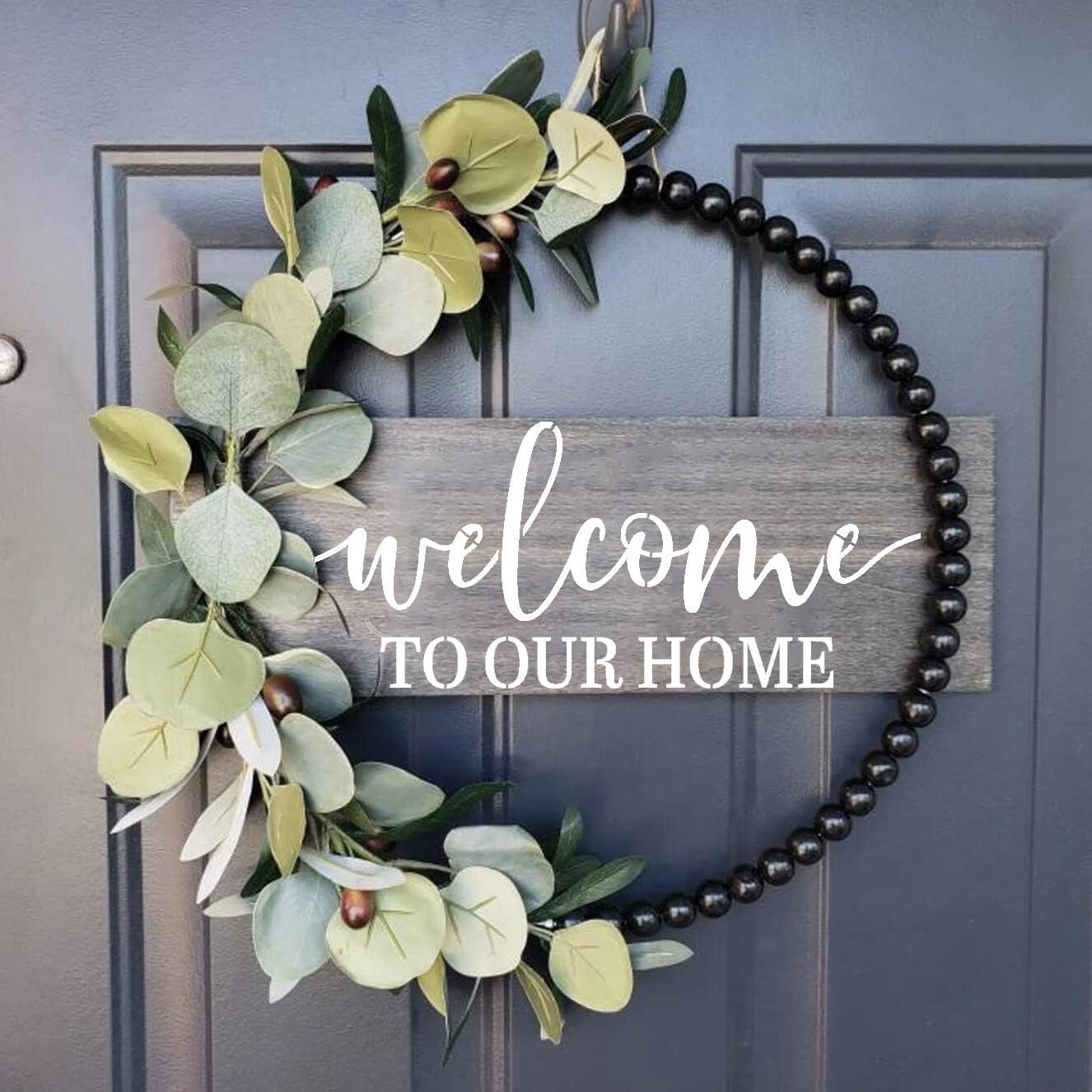 Welcome Stencils for Crafts Reusable Welcome Stencil for Wood Sign 12" Stencils for Painting on Wood Drawing Templates for Wall DIY Home Decor Porch Sign