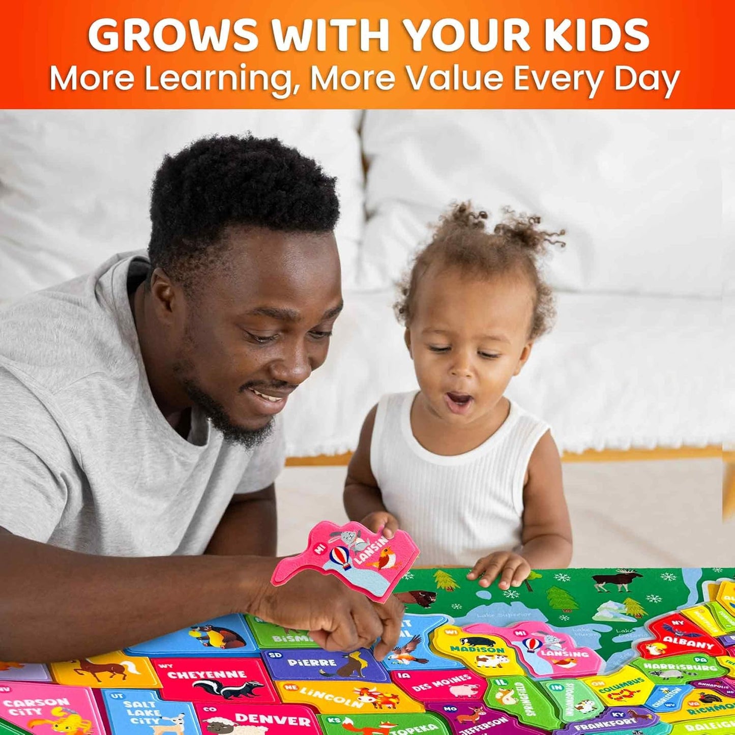 QUOKKA USA Felt Board for Kids 3-5 Years Old - Social Emotional Preschool Learning Activities for Ages 3-5 - Educational Flannel Toy Speech Therapy Gift