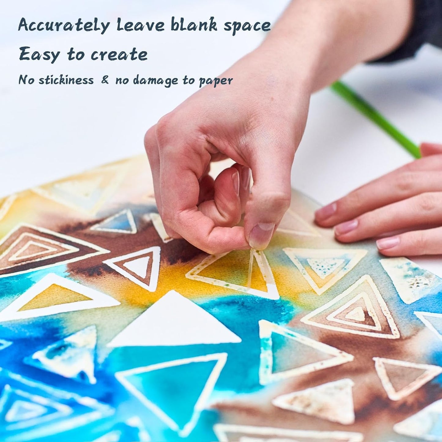 2Pcs Masking Fluid for Watercolor Painting with a Paintbrush and Eraser - Art Masking Fluid Pen Watercolor Medium Art Supplies for Artists - 60ml Blue+60ml White