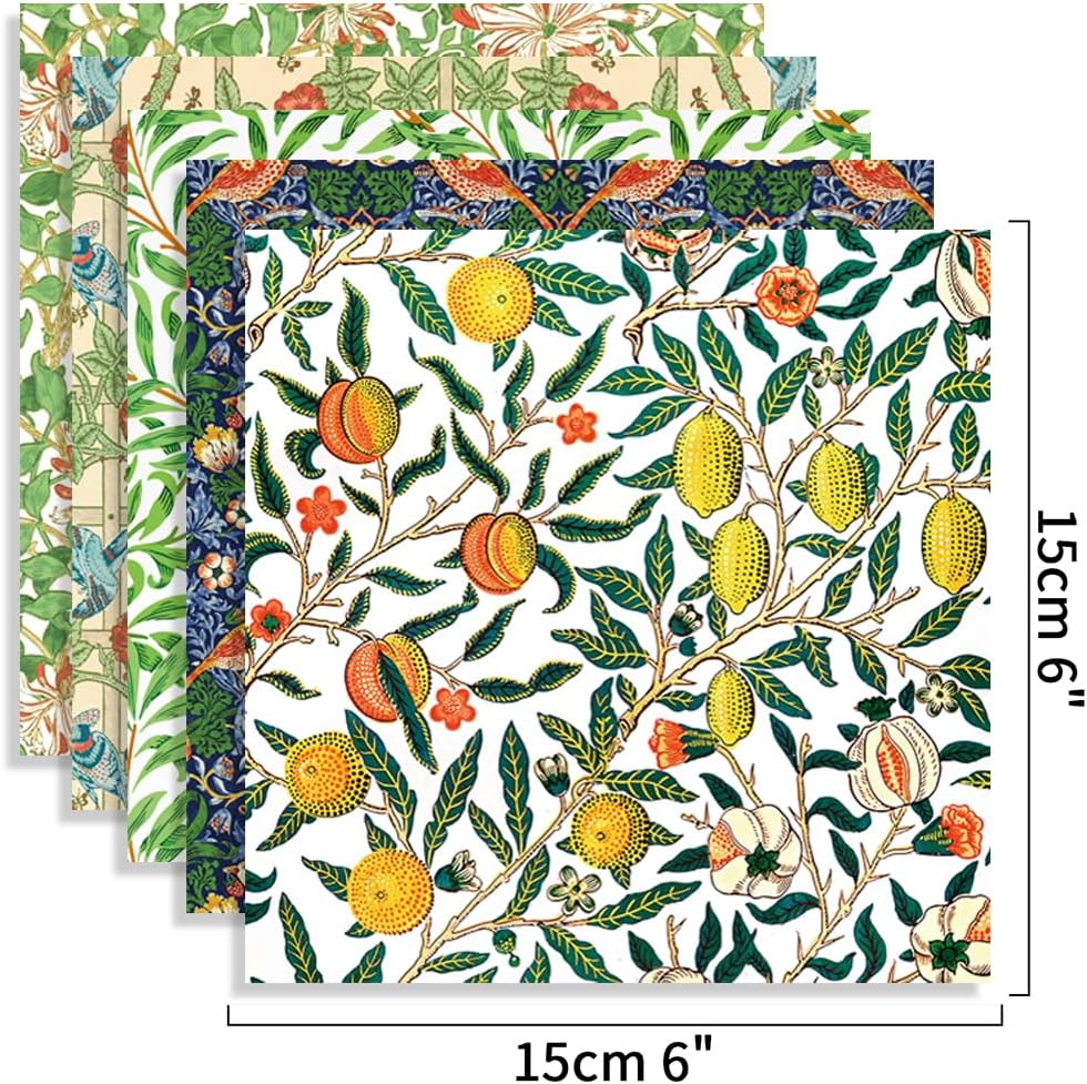 Origami Paper Kit 100 Sheets 6 Inch Square Double Sided Color 20 Vivid Colors for Hand Crafts Origami Paper Arts Creativity.Summer