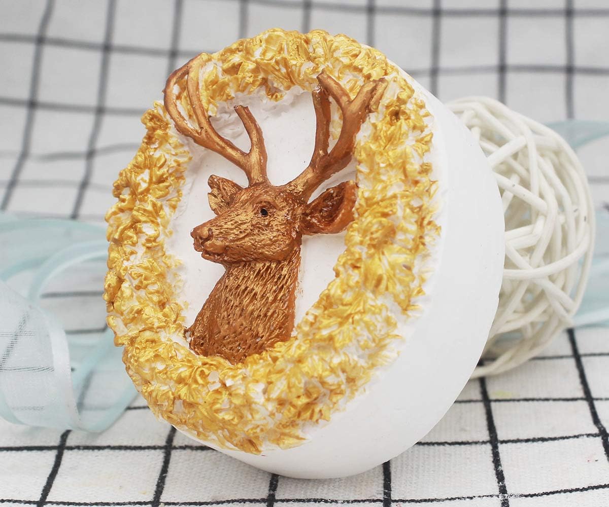 Deer Silicone Animal Soap Mold - Round Shape for Candle and Cake Decoration