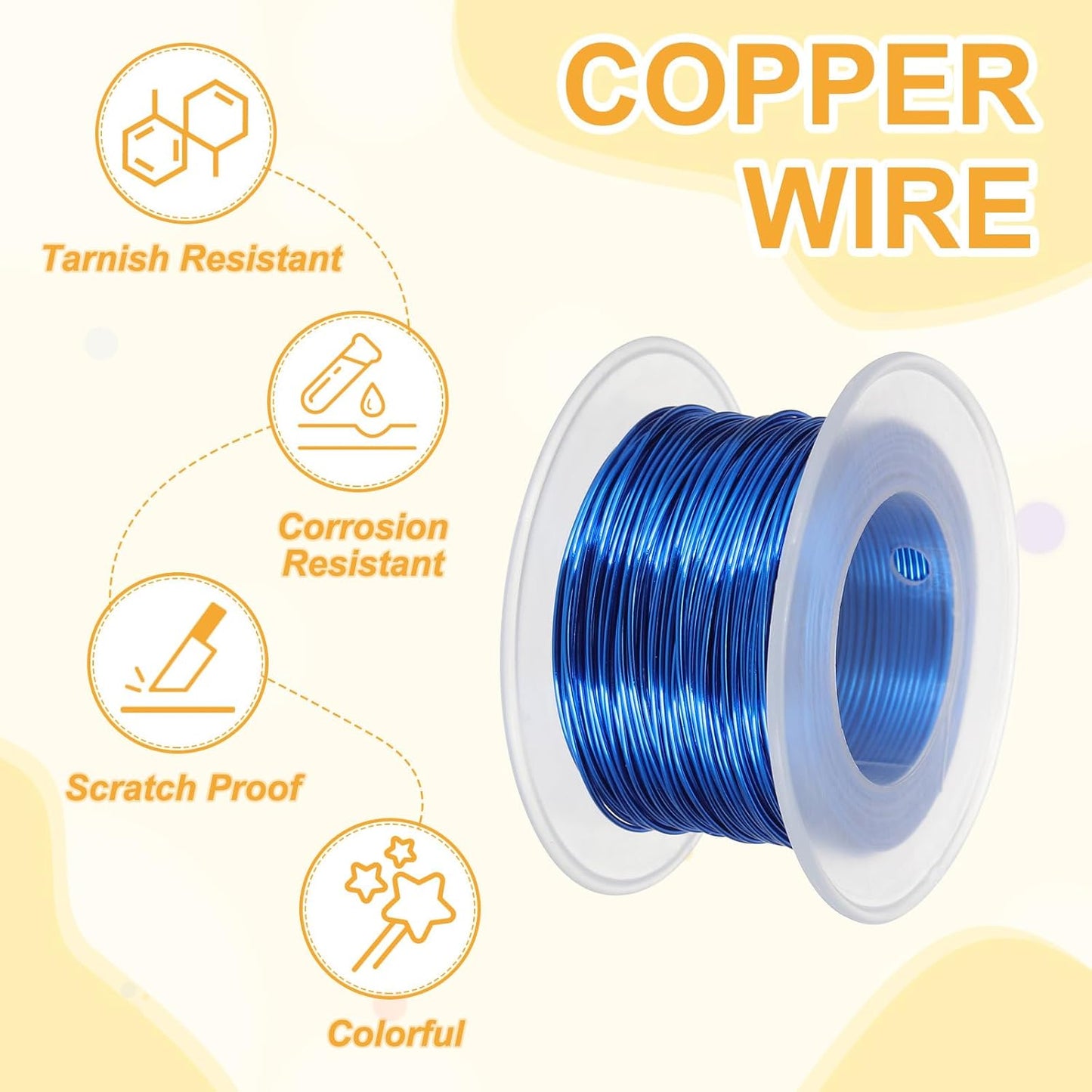uxcell 20 Gauge / 0.8mm Anodized Aluminum Wire for Jewelry Craft Making, 102 Feet Bendable Flexible Wire for DIY Home Decor Gardening Sculpture, Dark Blue