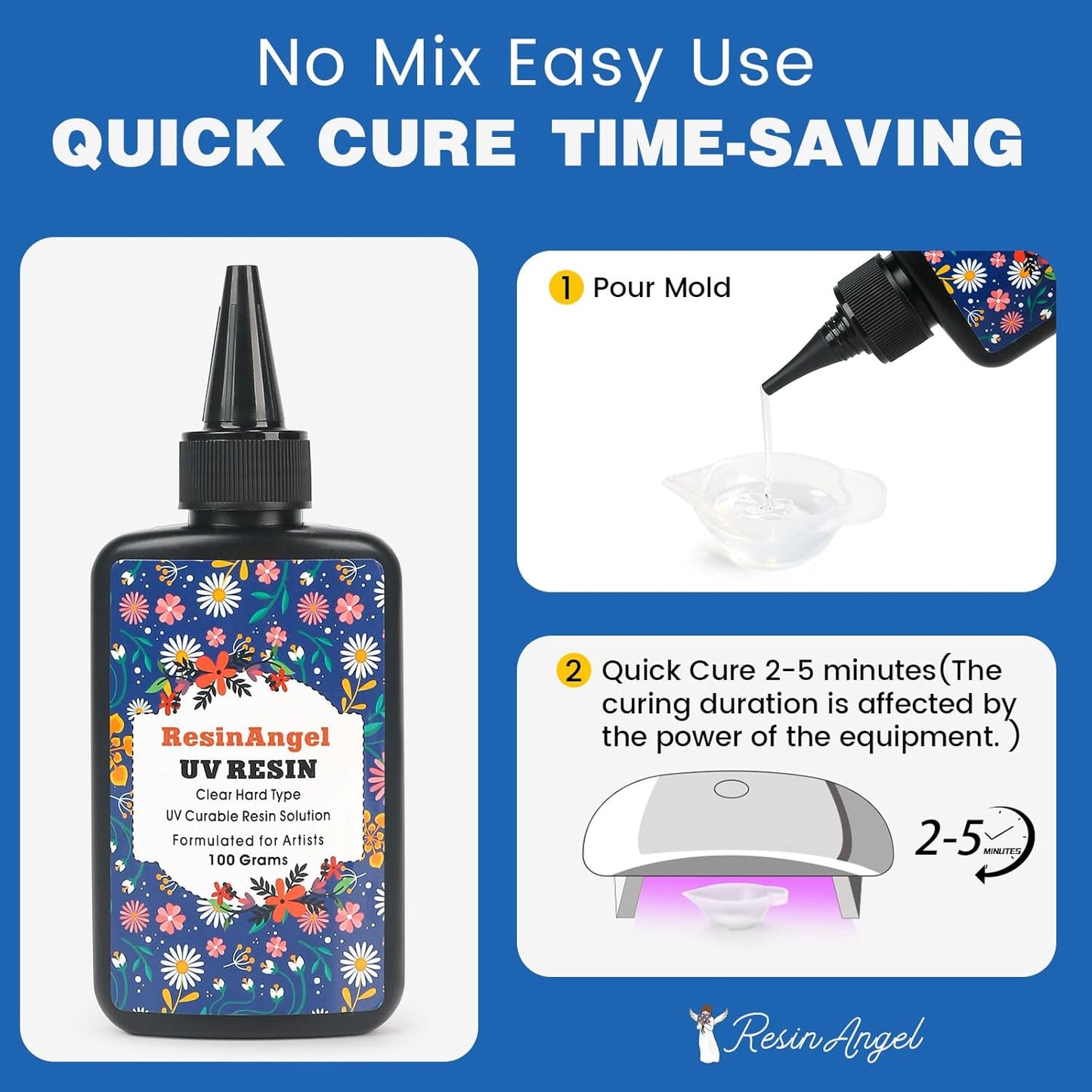 400g UV Resin kit, Crystal Clear Hard, Premixed UV Epoxica Resina Fast Curing Sunlight Activated with Casting Tools for Beginners Jewelry Making, DIY Art Crafts, Coating