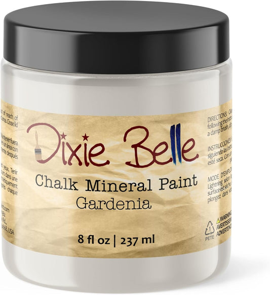 Dixie Belle Paint Company Chalk Finish Furniture Paint – Gardenia (8oz) – Matte Chic Chalk Mineral DIY Furniture Paint
