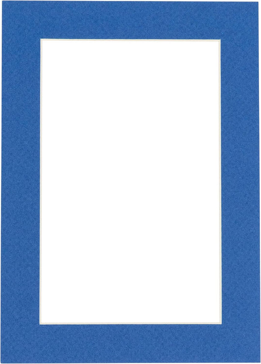 8.5x11 Mat Bevel Cut for 7x9 Photos - Acid Free Royal Blue Precut Matboard - For Pictures, Photos, Framing - 4-ply Thickness