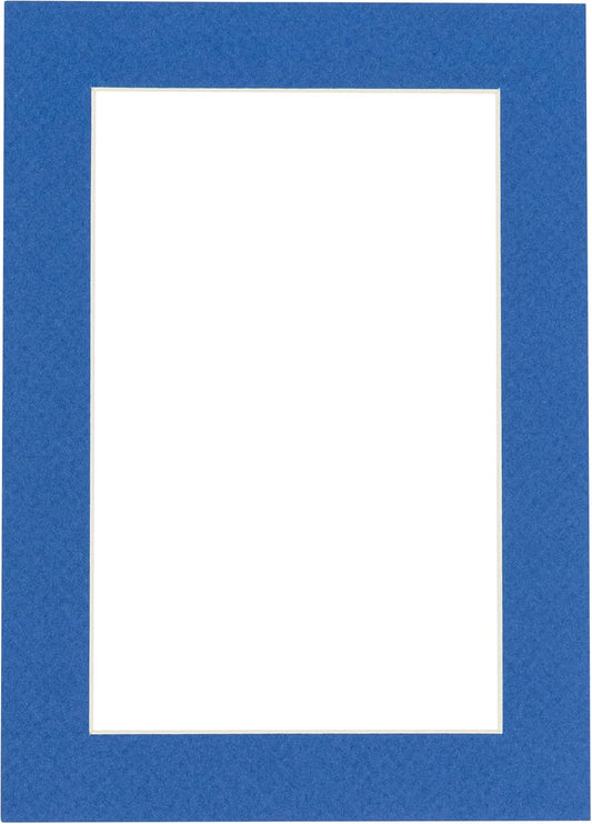 5.5x8.5 Mat for 8.5x11 Frame - Precut Mat Board Acid-Free Royal Blue 5.5x8.5 Photo Matte For a 8.5x11 Picture Frame, Premium Matboard for Family Photos, Show Kits, Art, Picture Framing, Pack of 1 Mat