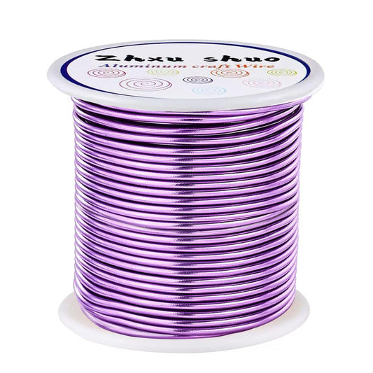 12 Gauge(2mm) Aluminum Wire 35 Yards Anodized Metal Wire for Bonsai Armature Crafting Sculpting Jewelry Craft Making Beading Floral (Light Purple, 12 Gauge)