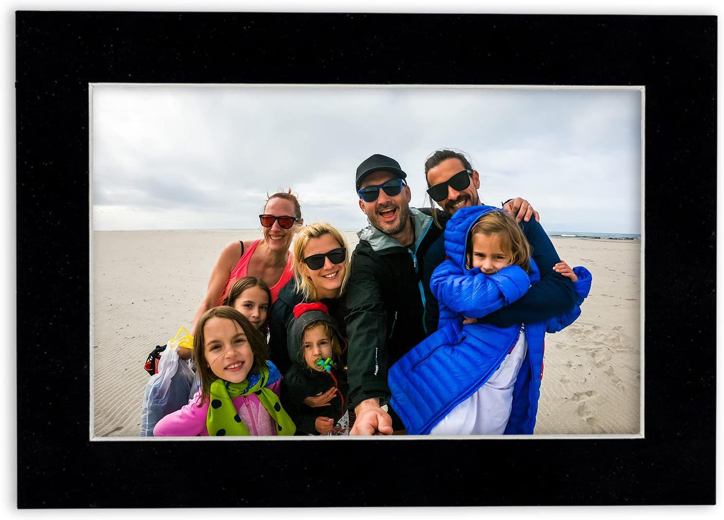 8x10 Mat Bevel Cut for 5x8 Photos - Acid Free Black Suede Precut Matboard - For Pictures, Photos, Framing - 4-ply Thickness