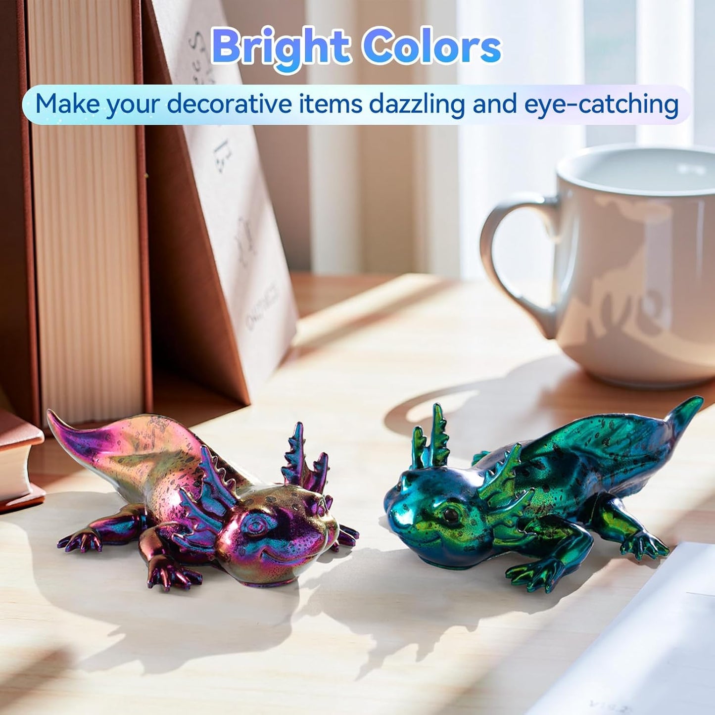 LET'S RESIN Chameleon Flakes, Resin Supplies -Intense Color Shift Pigment Powder for Resin Molds/Tumblers, Chrome Powder Pigment for Christmas Nail Art/Paint/Soap Making