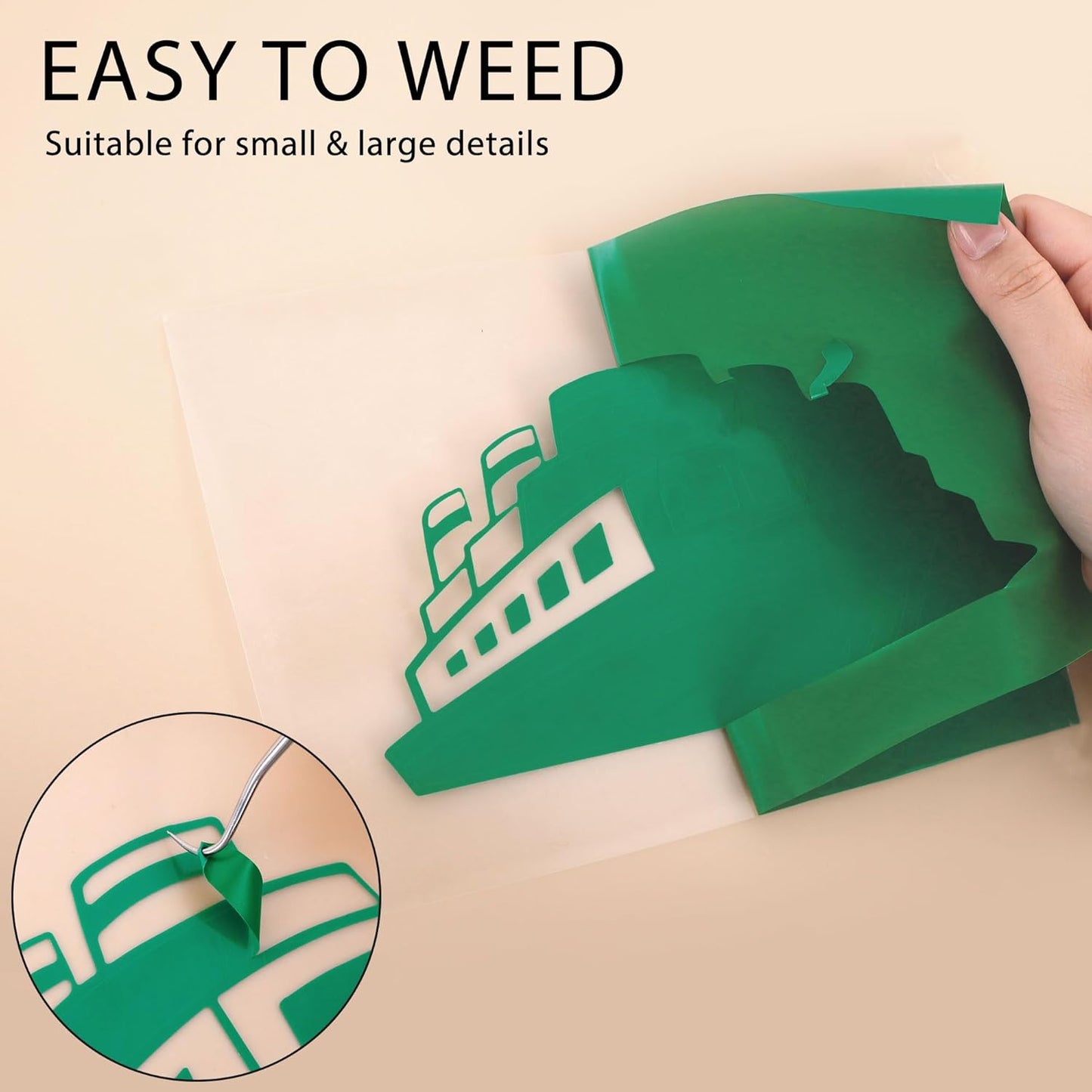 RENLITONG Green Iron on Vinyl 12Inch by 50ft Roll HTV Heat Transfer Vinyl for T-Shirt HTV Rolls for All Cutter Machine - Easy to Cut & Weed for Heat Transfer Design