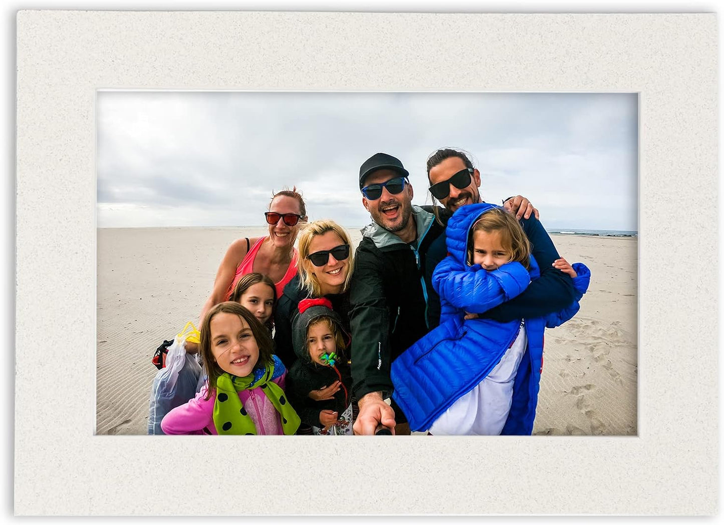 Pack of 25 Acid Free 8x10 Mats Bevel Cut for 6x8 Photos - Oyster Shell White Precut Matboards With Backing Boards and Clear Photo Mat Bags For Pictures, Photos, Framing - 4-ply Thickness