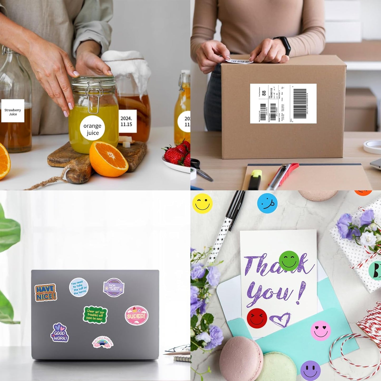 White Printable Sticker Paper, 20 Sheets Printable Sticker Paper, Laser/Inkjet Printing- Matte White, Letter Size (8.5" x 11")