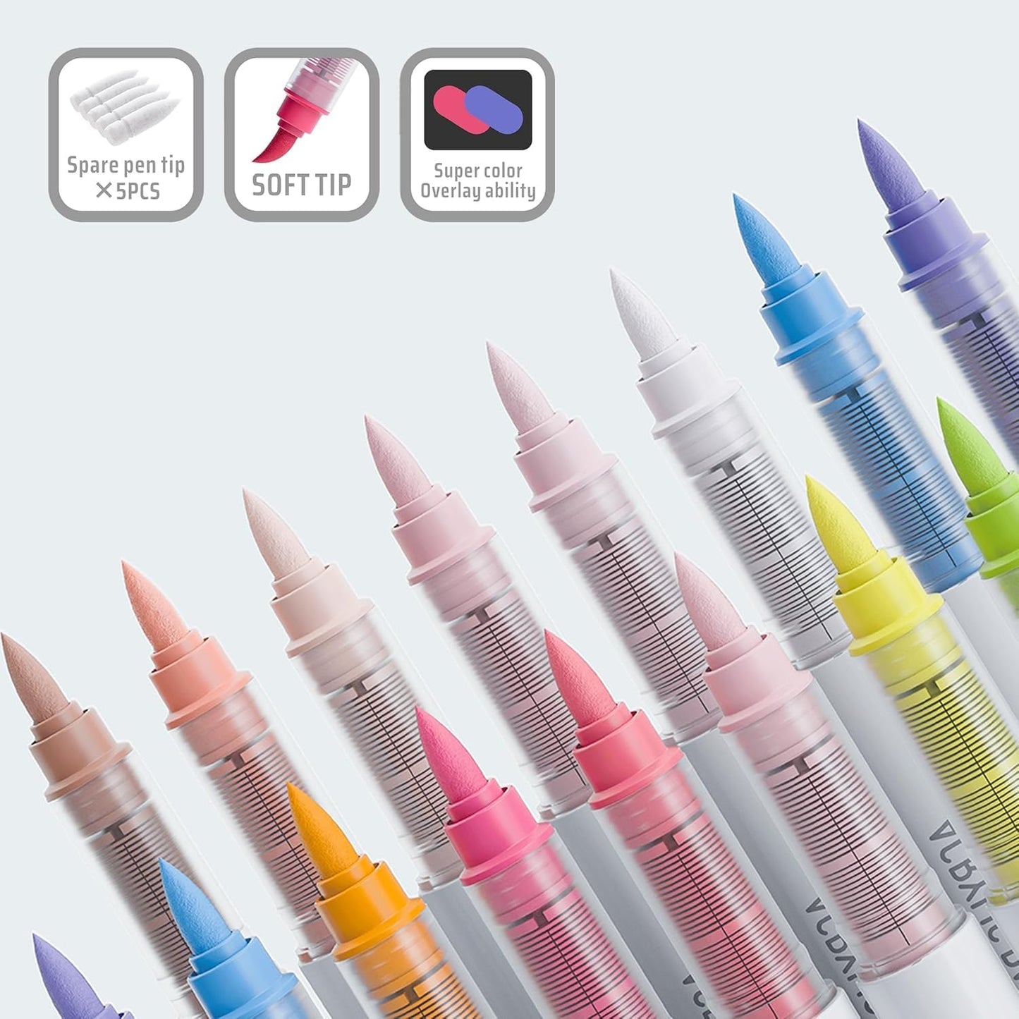 240 Color Acrylic Paint Markers Set – Brush Tips, Quick Dry Permanent Markers for Rock, Egg, Wood, Fabric, Glass, DIY Crafts, Waterproof Fabric Paint Markers for Adult Coloring Books No Bleeding