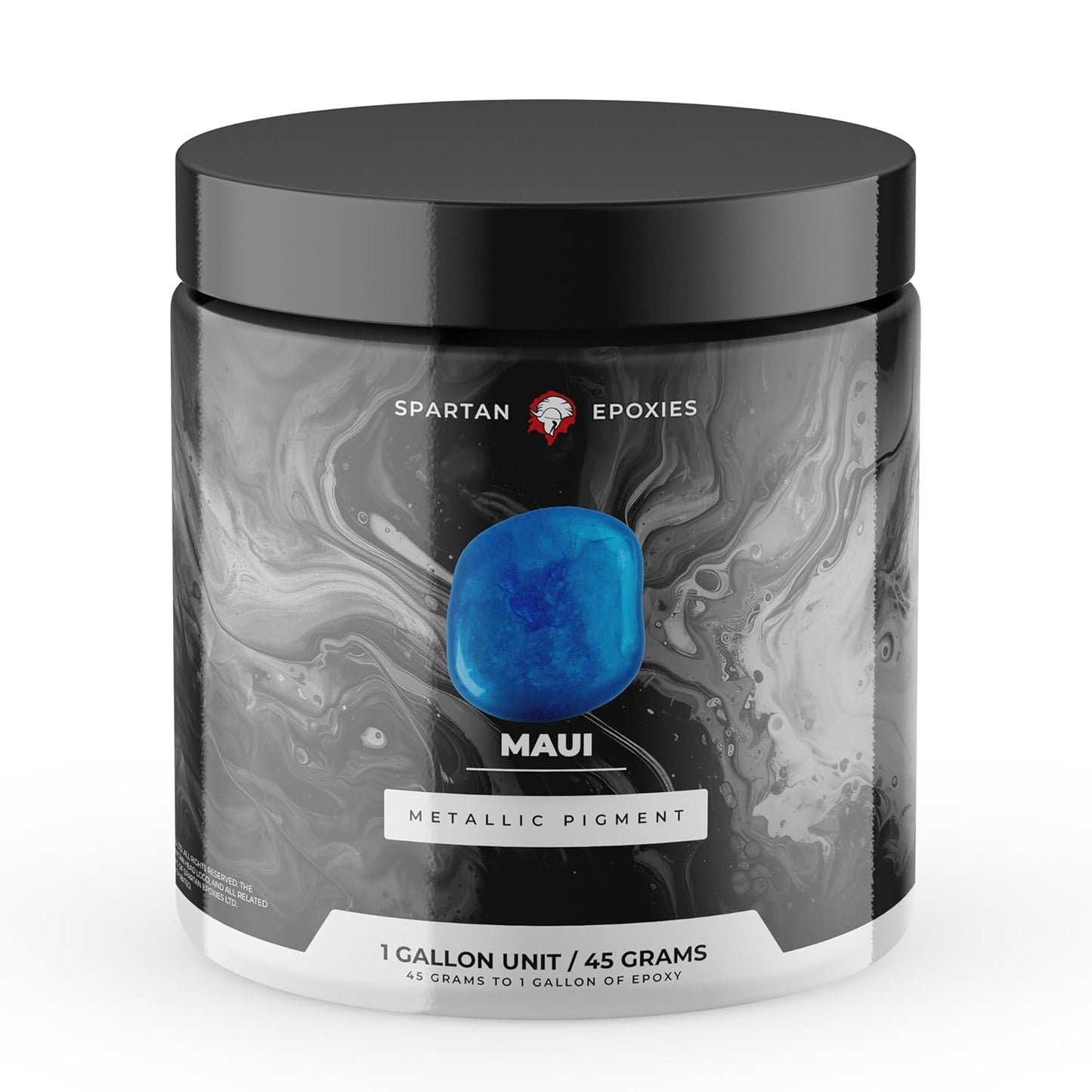 Spartan Epoxies Metallic Pigment Powder for Epoxy - 30 Unique Colors, 4oz for 1 Gallon and 12oz for 3 Gallons of Clear Epoxy, Made in The USA (Maui, 4oz (45 Grams))