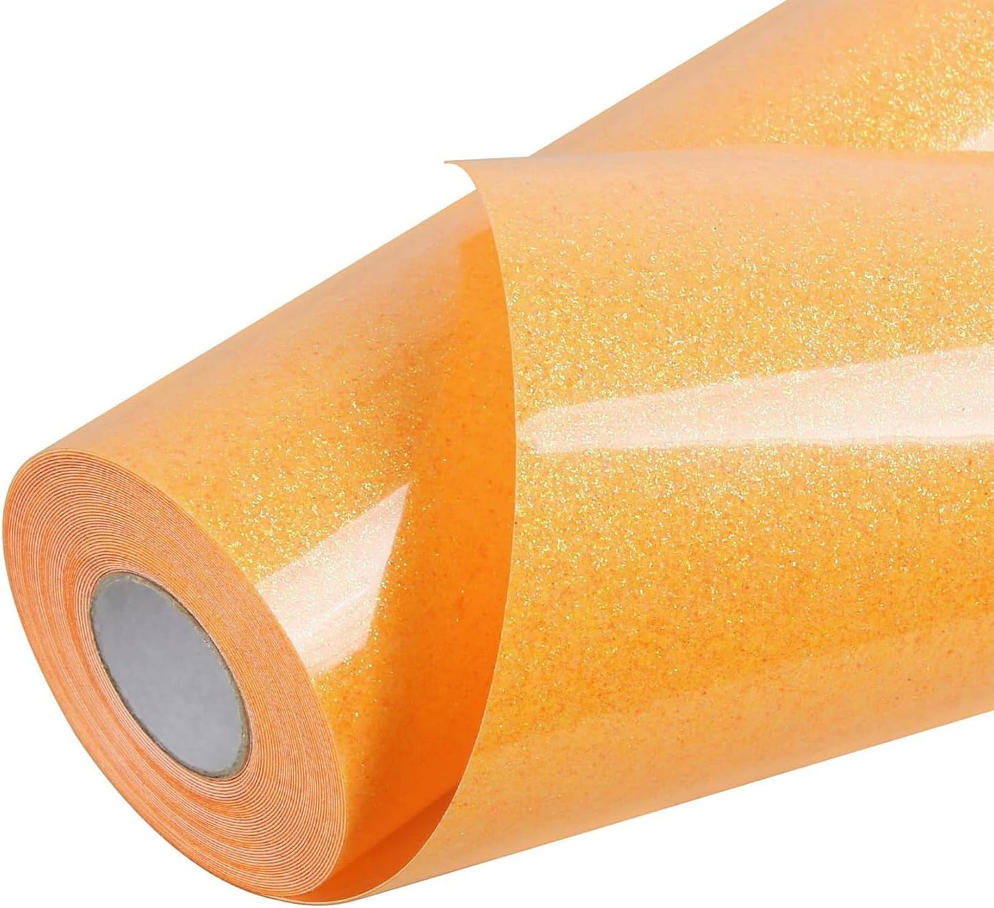 TORC Orange Glitter HTV Heat Transfer Vinyl Roll 12 inch x 20 ft Iron on Vinyl for T Shirts Crafts Bulk