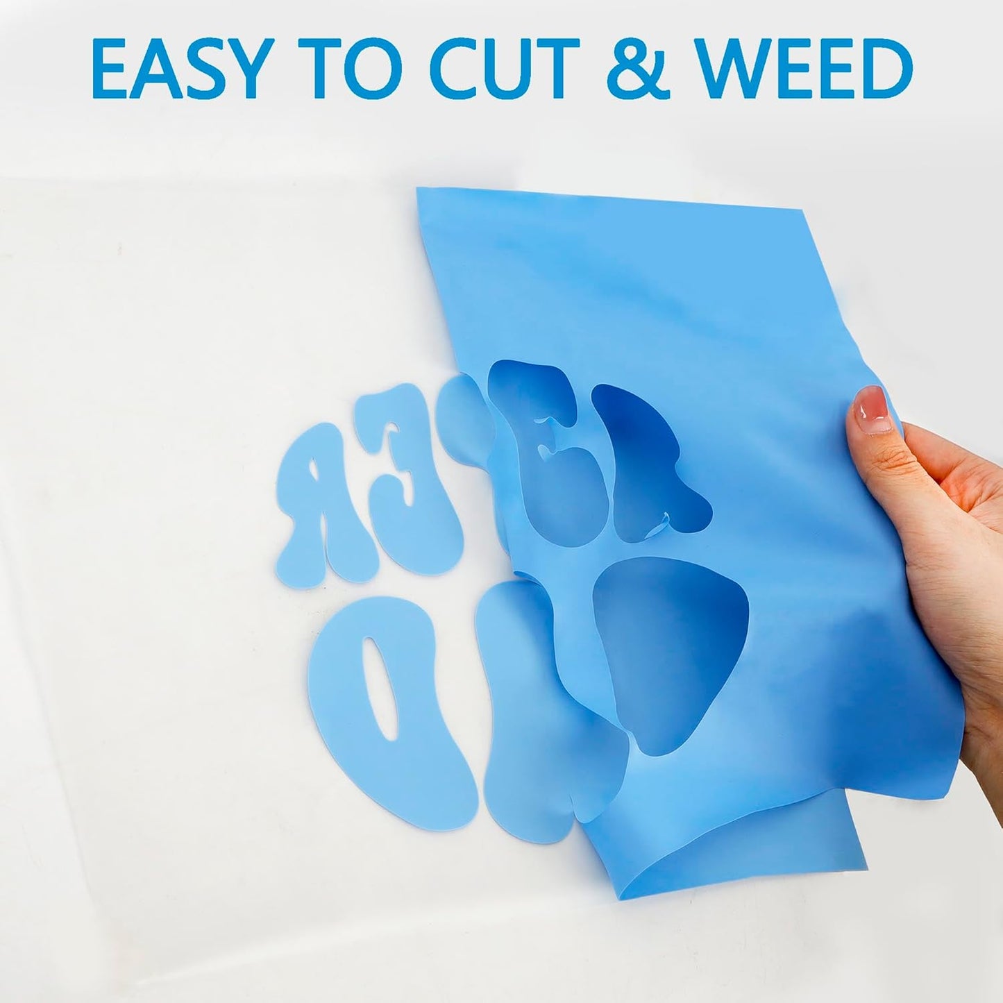 HTV Iron on Vinyl 12Inch by 12ft Roll Heat Transfer Vinyl for T-Shirt HTV Vinyl Rolls for All Cutter Machine - Easy to Cut & Weed for Heat Transfer Design (12ft, Sky Blue)