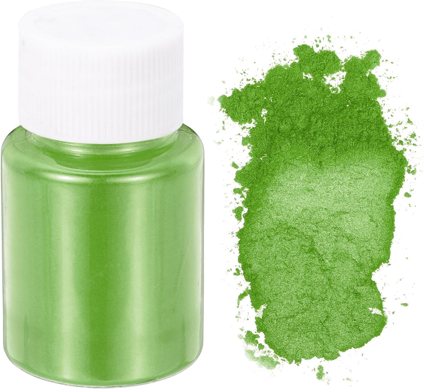uxcell 10g/0.35oz Cosmetic Grade Mica Powder, 600 Mesh Mica Powder Natural Resin Epoxy Pigment Powders for Casting Resin, Candle Dye, DIY Nail Polish and Lip Gloss, Green