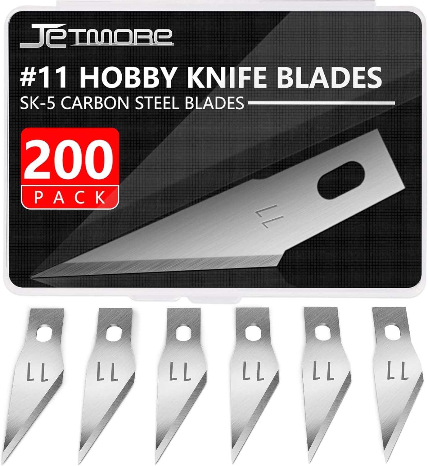 200 Pack Exacto Knife Blades 11, Craft Knife Blades Replacement, Exacto Blade 11, Hobby Knife Blade Refills for Art, Craft, Scrapbooking, Cutting, Carving