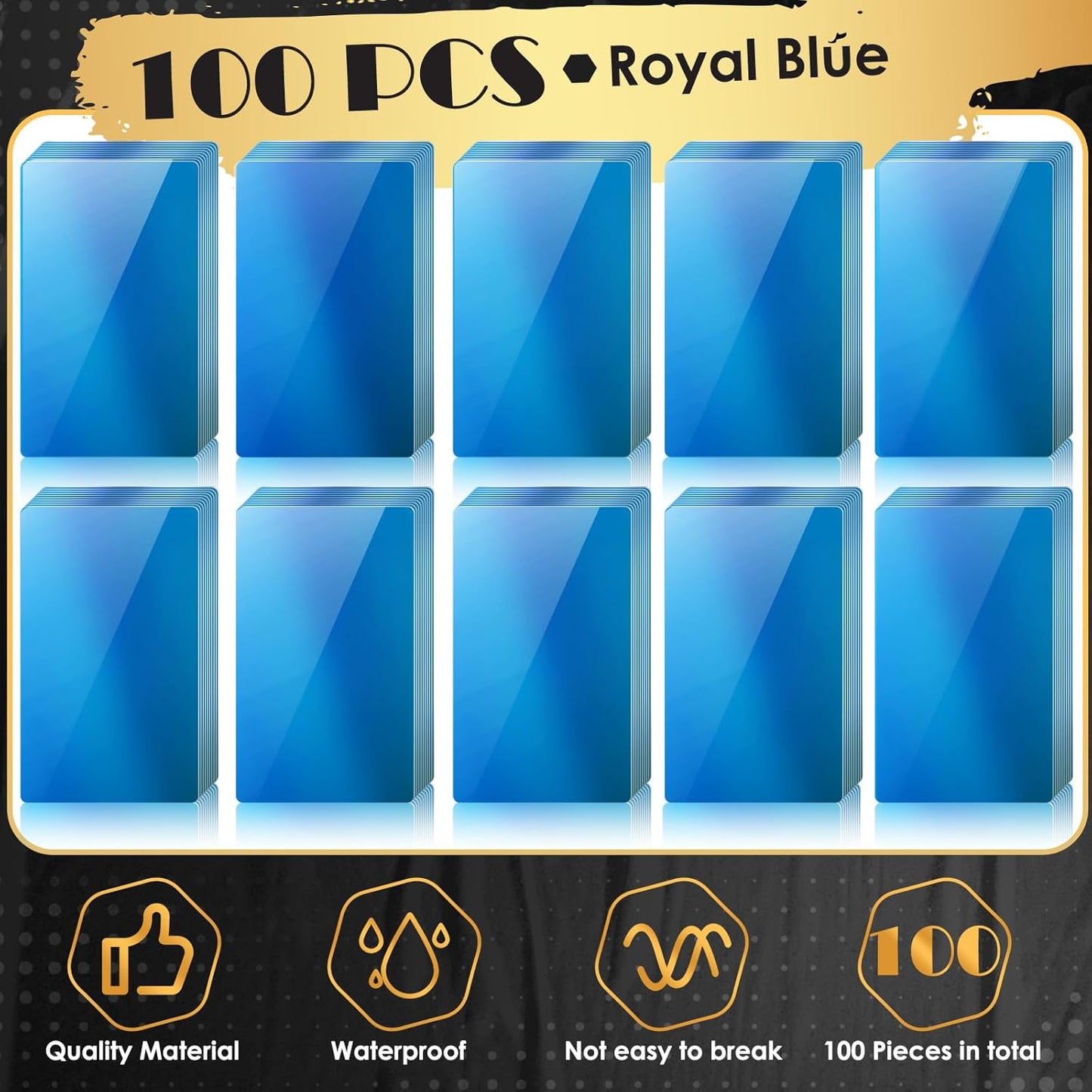 weparmeety 100 Pcs Metal Engraving Blanks Colorful Aluminum Sheet Laser Engraving Business Card Multipurpose DIY Gift Cards 86 x 54 x 0.21 mm (Blue)