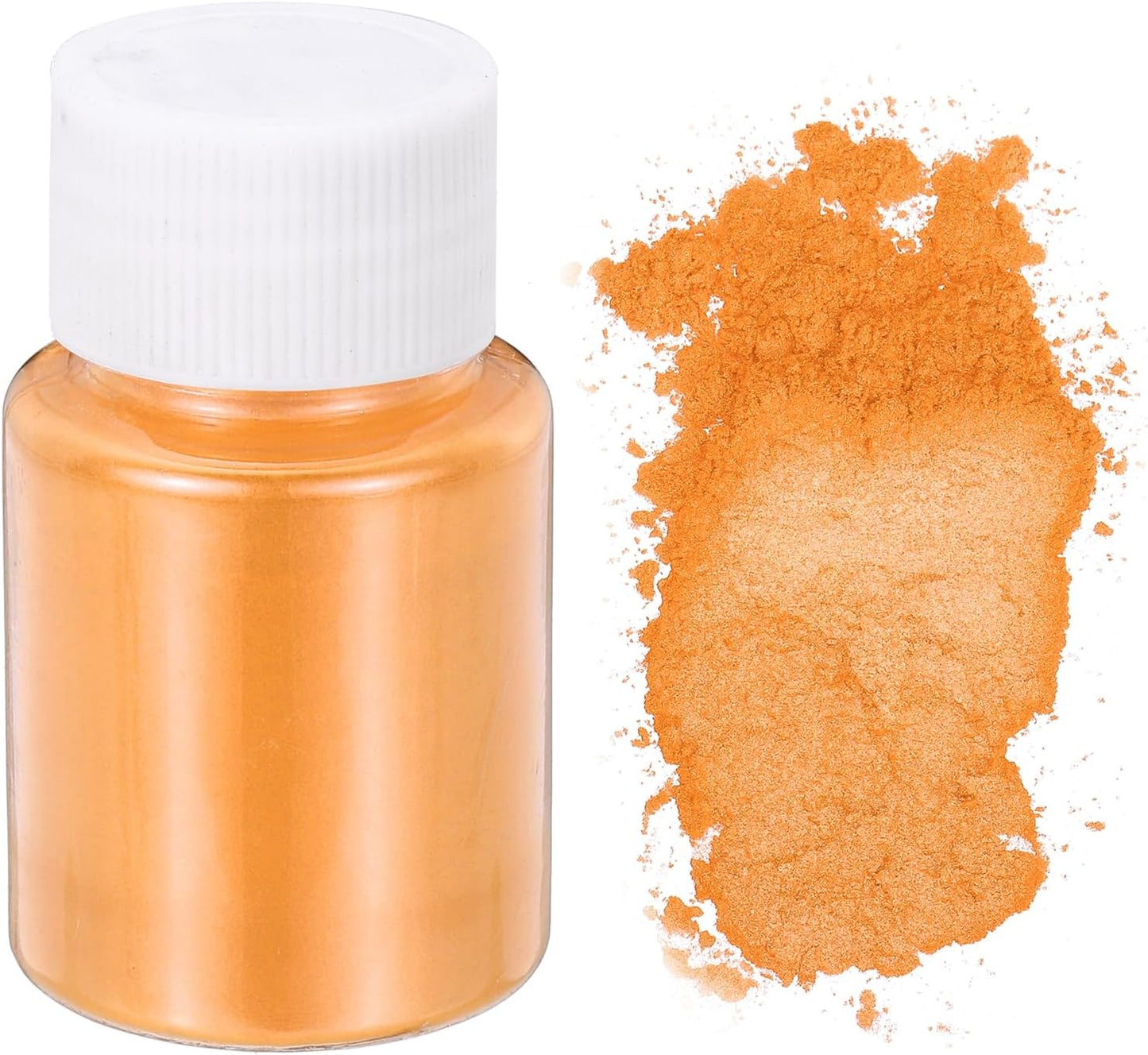 uxcell 10g/0.35oz Cosmetic Grade Mica Powder, 600 Mesh Mica Powder Natural Resin Epoxy Pigment Powders for Casting Resin, Candle Dye, DIY Nail Polish and Lip Gloss, Bright Orange