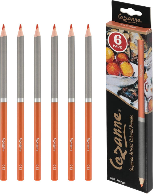 Creative Mark Cezanne Premium Colored Pencils Orange 6 Pack - Highly-Pigmented Drawing Pencils - Coloring Pencils for Drawing, Blending, Coloring, and More