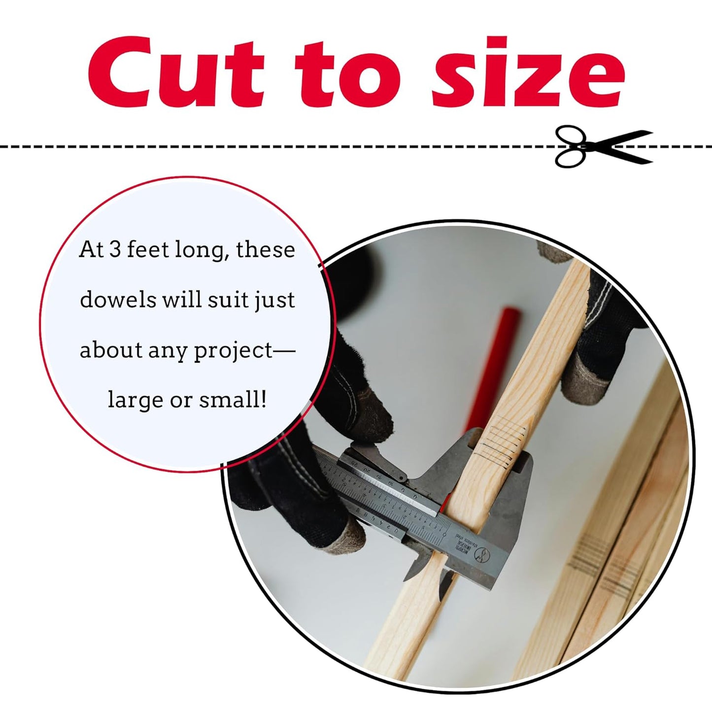 Hardwood Square Dowels (3/4" x 36", Pack of 9) | Variety of Diameters & Wood Species | Unfinished Wooden Dowel Rods for Crafts & DIY Home Projects | Curtain Rod, Macrame Supplies, Moulding, Flagpole