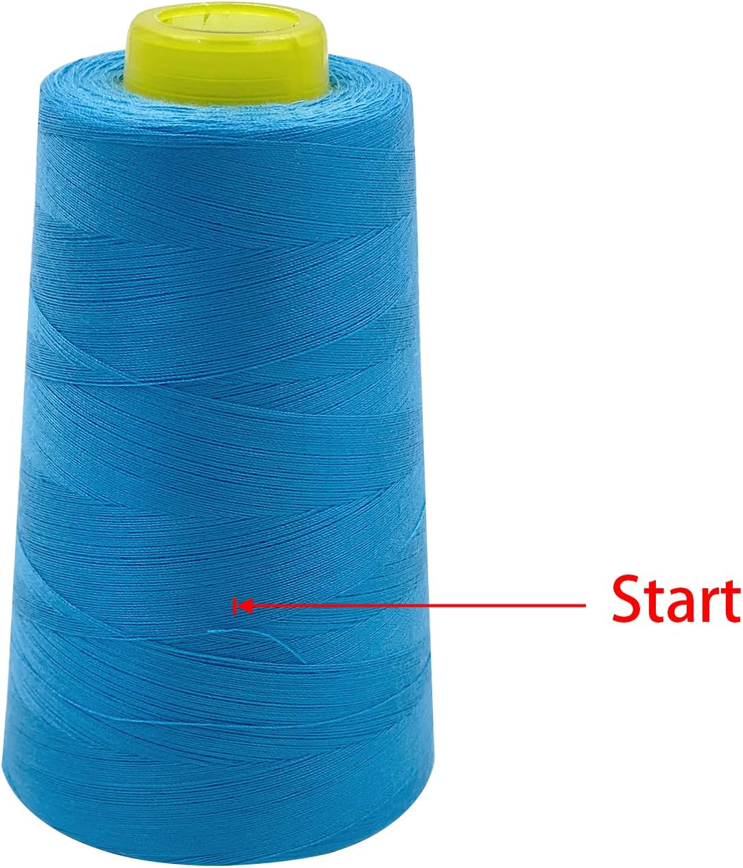 Tortoise 4 Cones of 3000 Yards Each Spool Thread for All Purpose, Serger, Overlock, Quilting, Sewing Machine - 100% Polyester - Peacock Blue