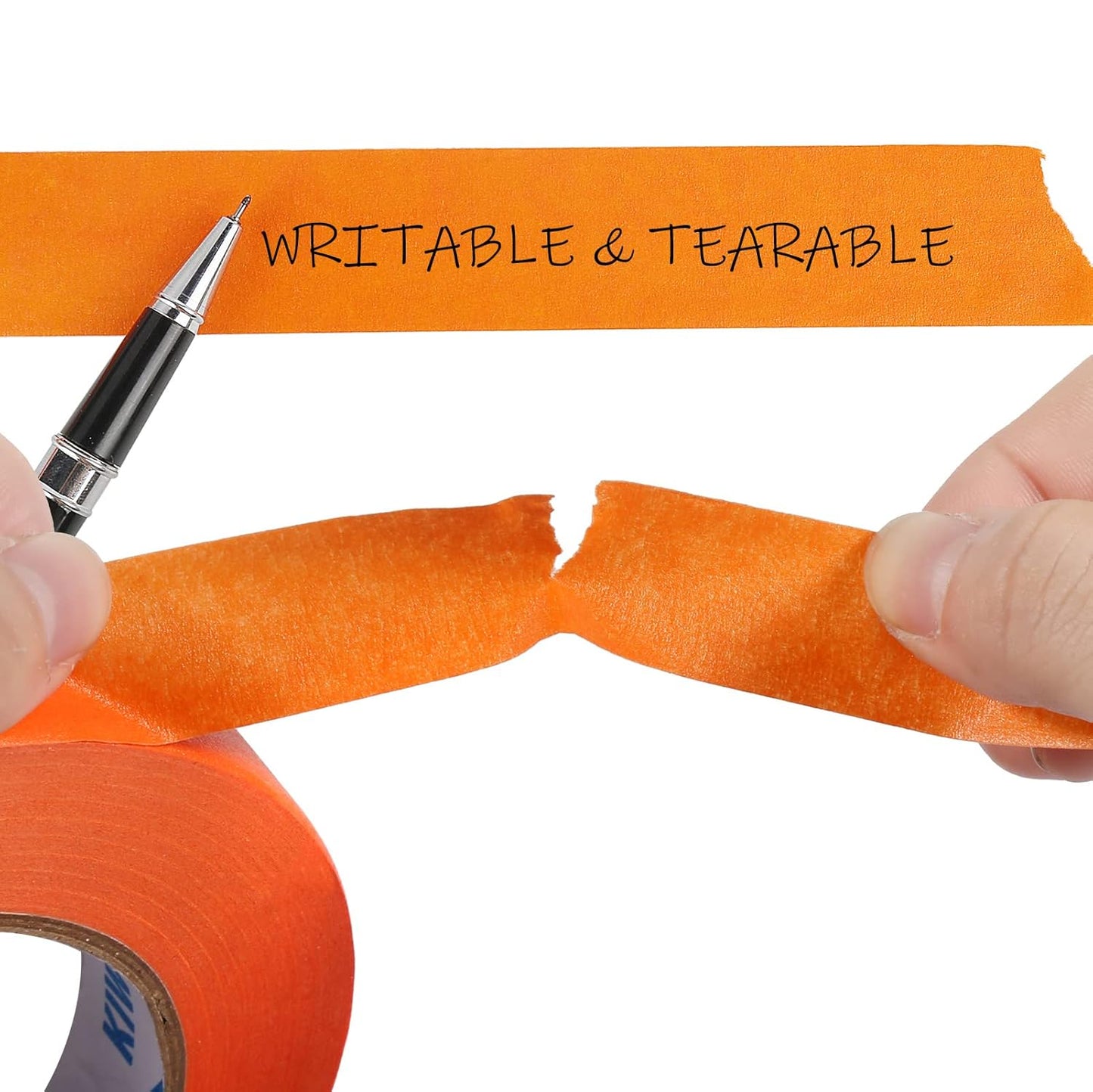 Orange Painters Tape,1 inch x 60 Yards x 5 Rolls (300 Yards Total) - Medium Adhesive Masking Tape for Painting,Labeling,DIY Crafting,Decoration and School Projects