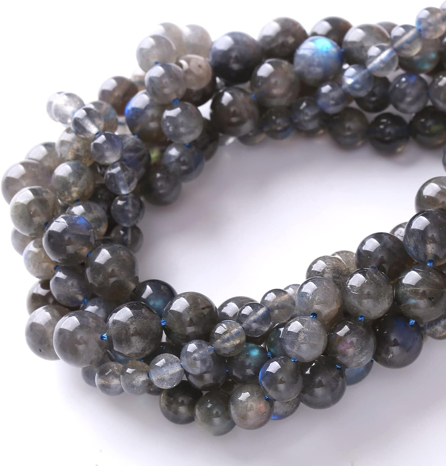 10MM 36PCS AAA Natural Labradorite Gemstone Beads for Jewelry Making Crystal Energy Stone Healing Power DIY Bracelet Necklace 15"