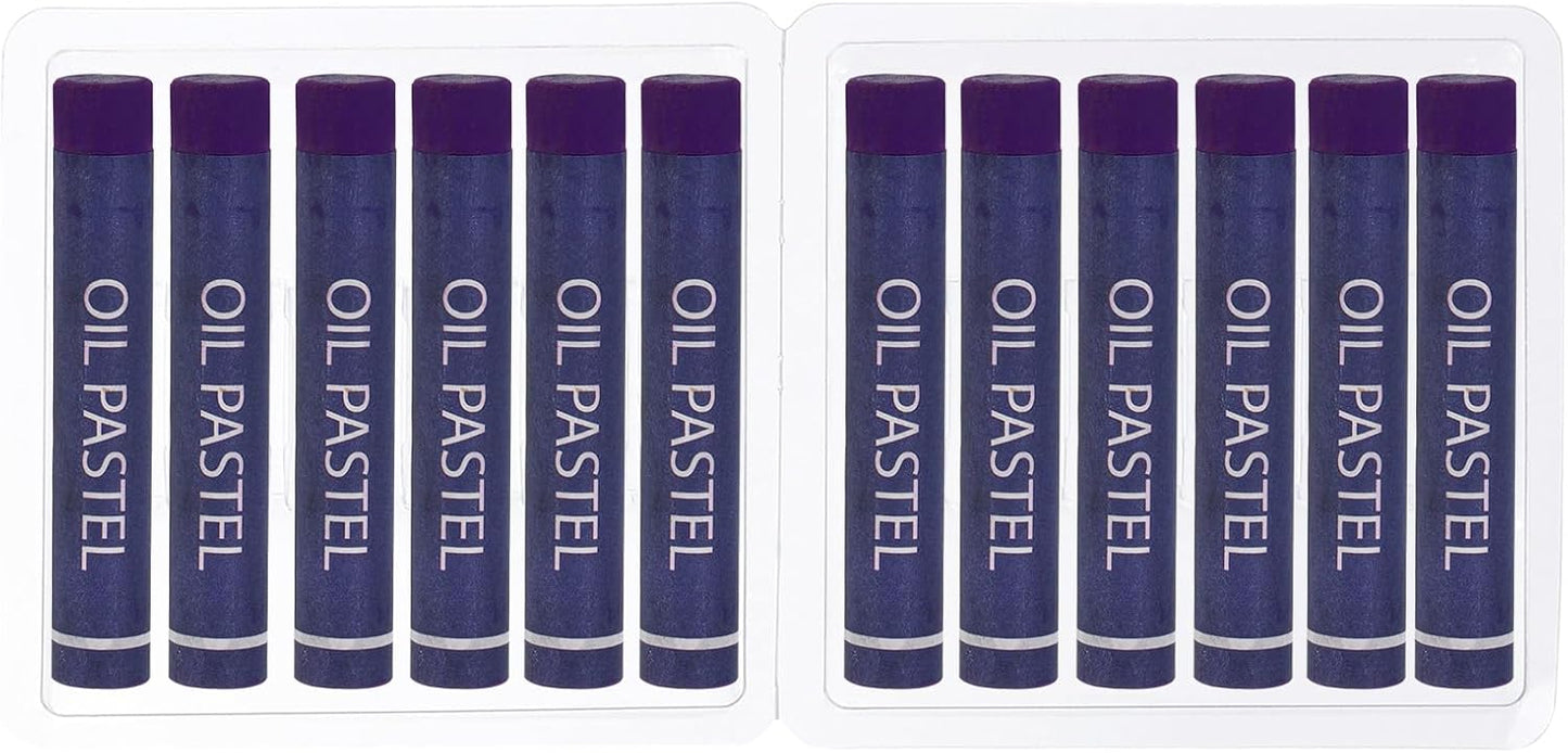 PATIKIL Purple Oil Pastels, 12Pcs Soft Oil Crayons Creamy Pastels Stick Art Supplies for Art Painting Drawing Blending Graffiti for Artists Beginners
