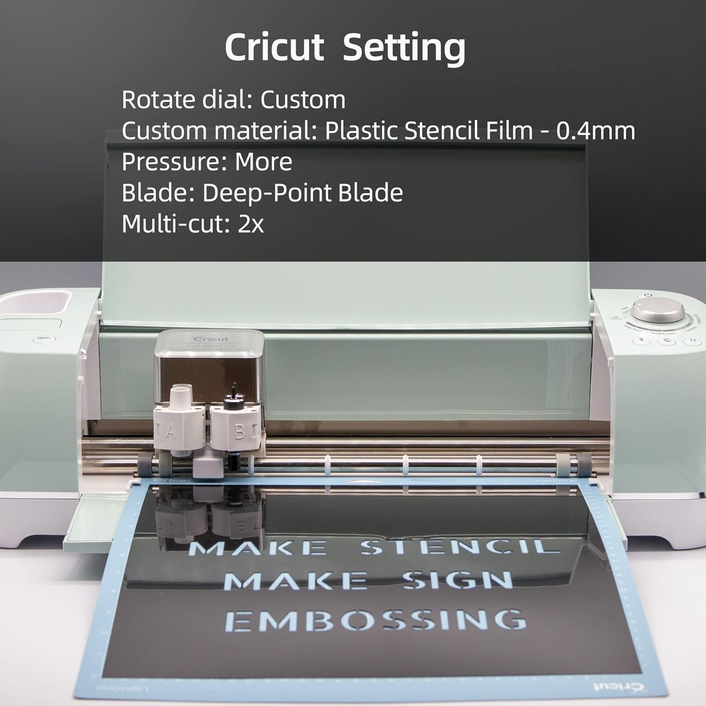 Opaque Black Plastic Sheets, 7.5mil (.0075") 12” X 12” Craft PET Film, PET Stencil Material, Glossy and Flexible Plastic Sheet for Crafts, Cricut, Silhouette Cameo, Sign Makers (10 Pack)