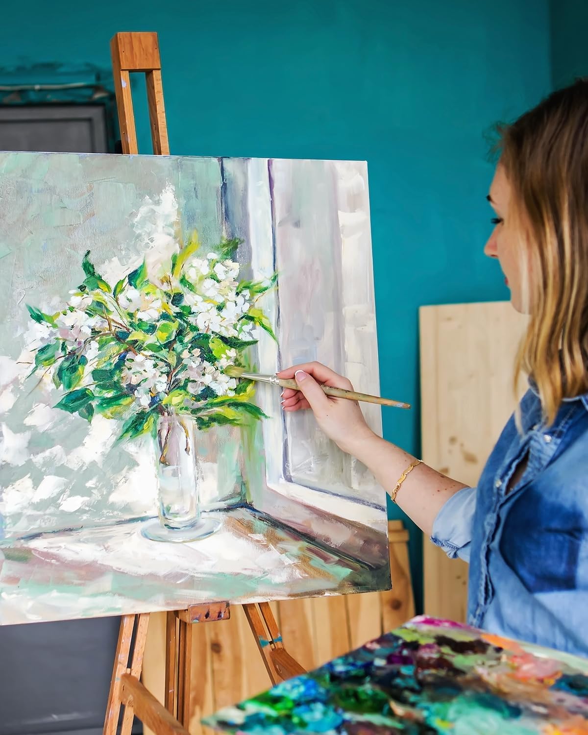 Canvas Boards for Painting 8x10, 5 Pack Canvases for Painting Cotton Primed Acid Free Blank Canvas Panels for Watercolor, Oil Paint, Gouache, Acrylic Paint and Tempera.