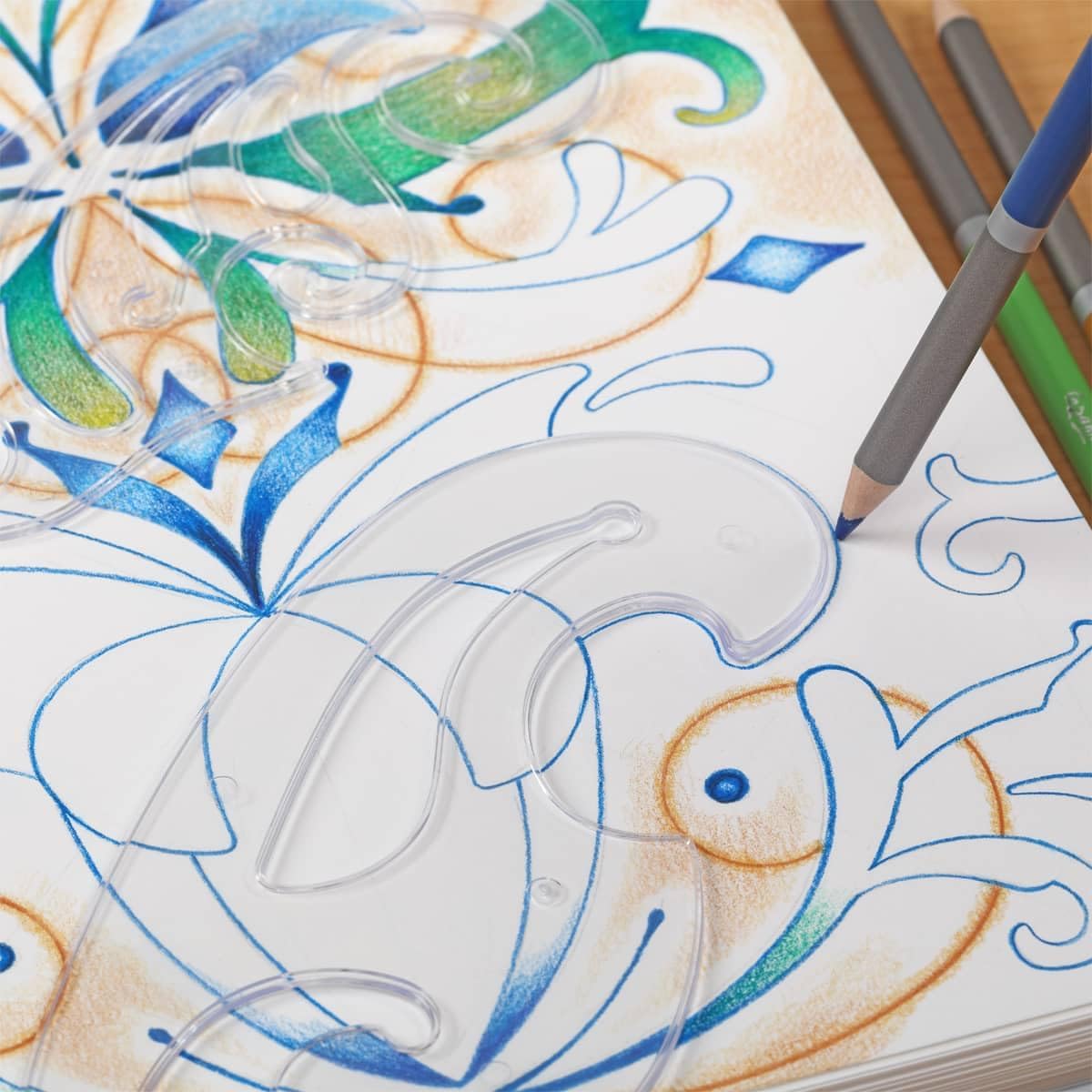 Acurit French Curve Set of 8 – Clear Plastic Drawing Templates for Sewing, Pattern Making, Drafting, Fashion Design, Architecture, Graphic Illustration – Smudge-Free Inking Edges