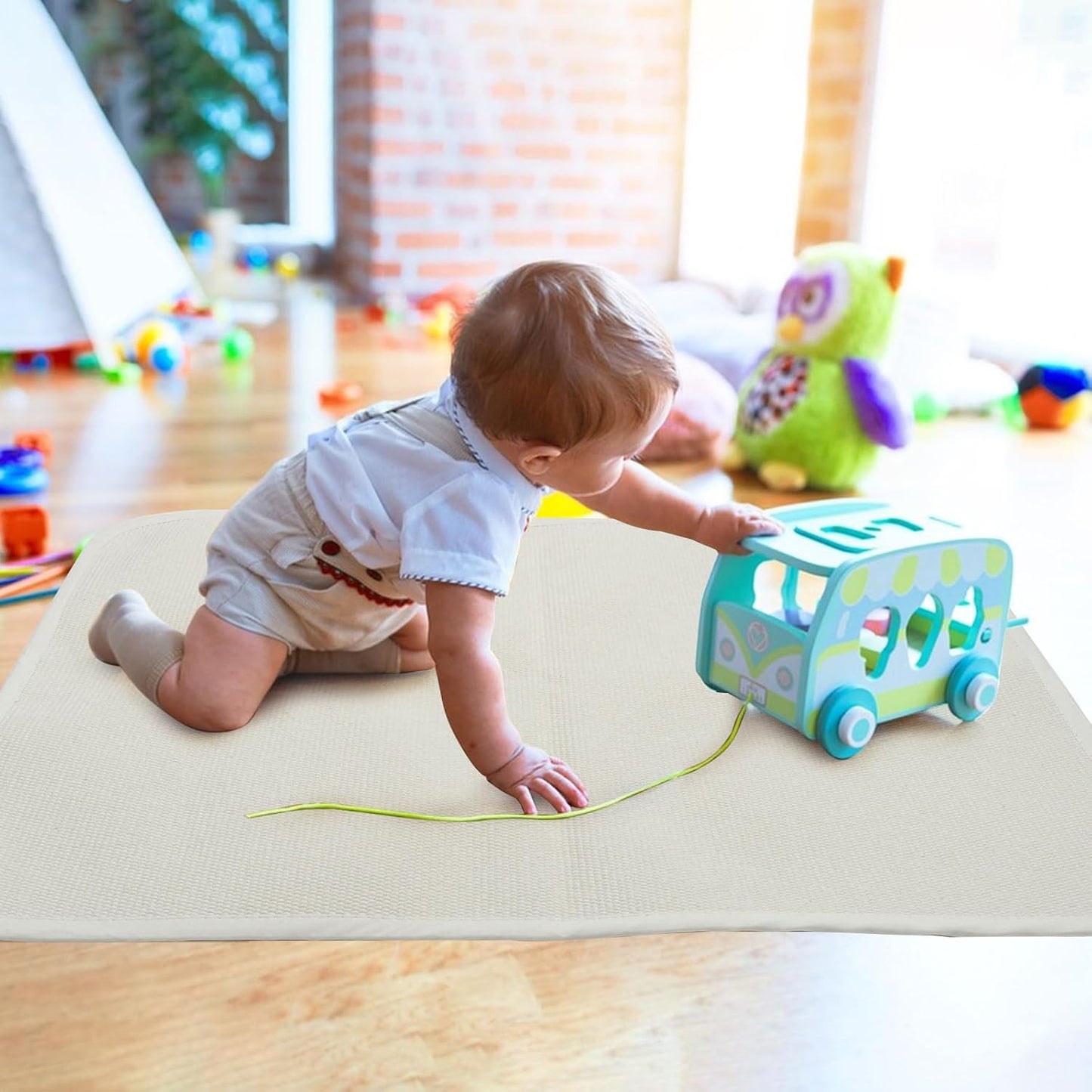 MEYOR Montessori Accessories Edged Rug Children Playing Mat 23.6"x31.5"Classroom Working Rug (Medium)