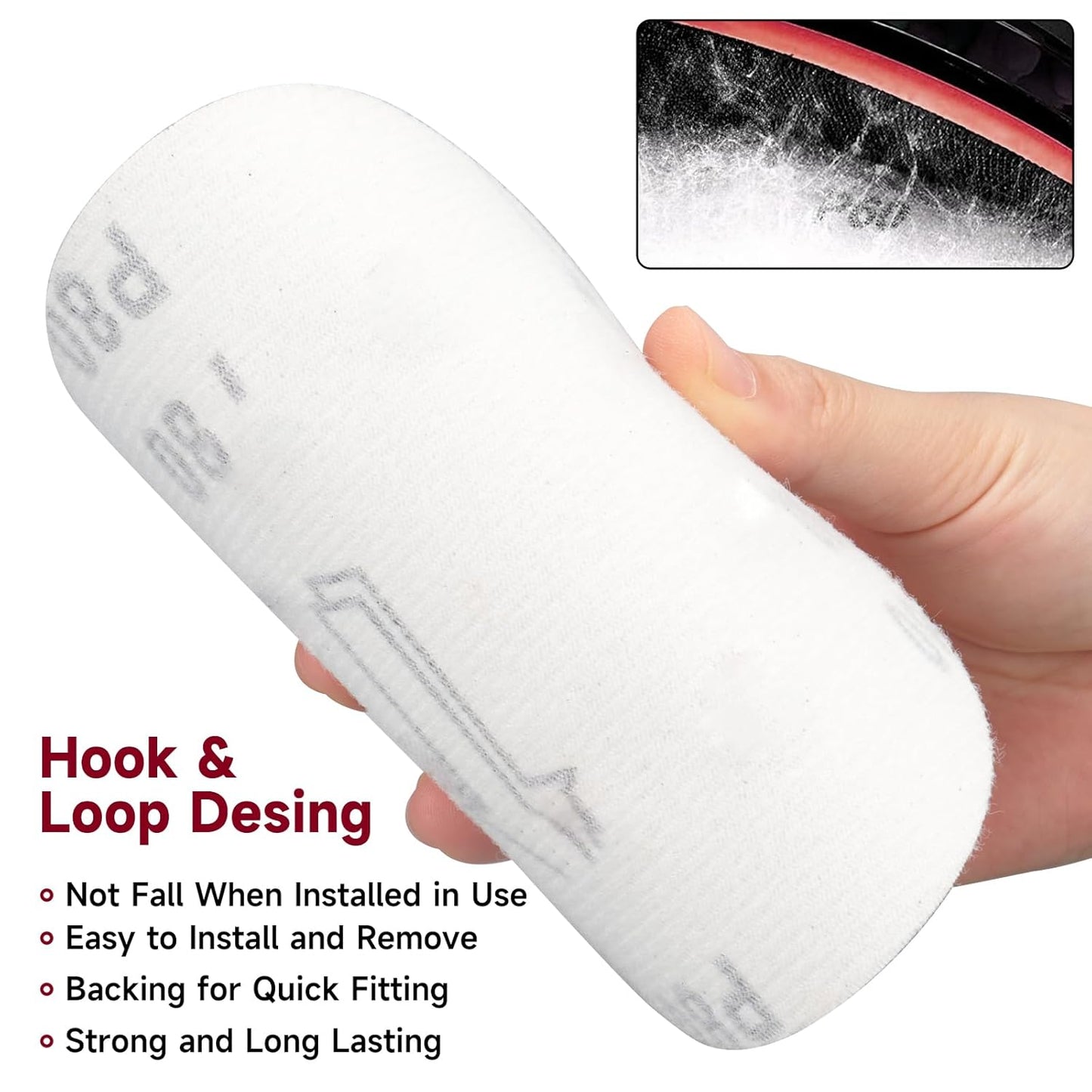 5 Inch 100 PCS Sanding Disc 220 Grit,Hook and Loop Sanding Discs for Random Orbital Sander