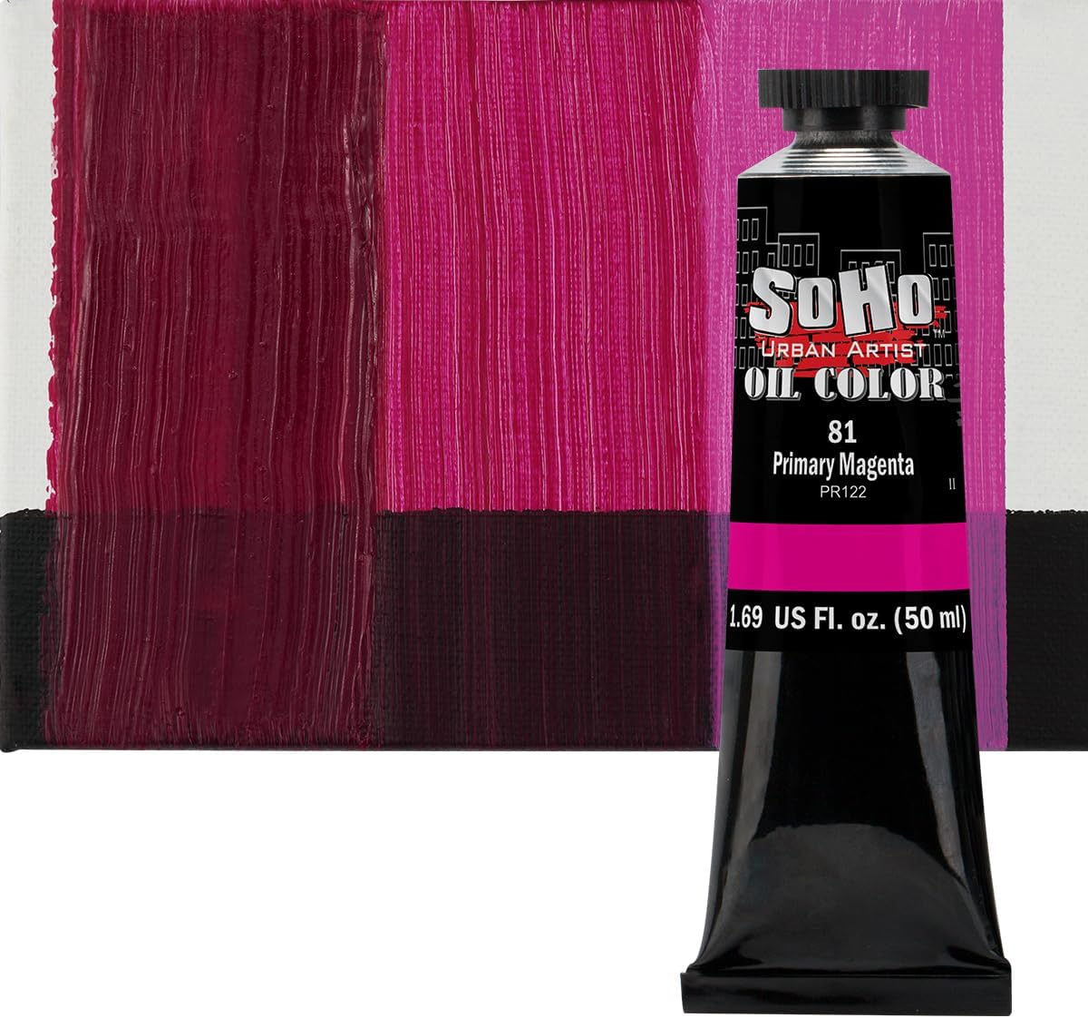 Soho Urban Artist Oil Paint - Primary Magenta, 50 ml Tube - Best Valued Oil Colors for Painting, Excellent Pigment Load