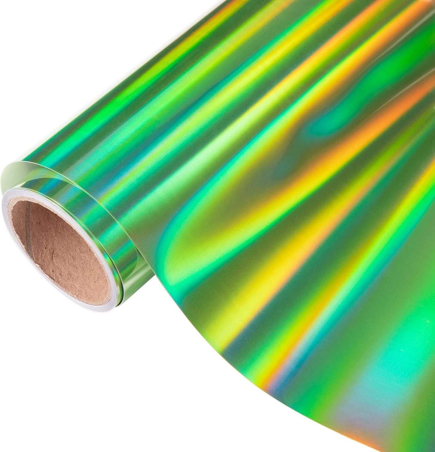 VINYL FROG Holographic HTV Vinyl Roll 12" x5ft Green Metallic Heat Transfer Vinyl Iron on Vinyl Easy to Cut & Weed DIY Heat Press Design for T-Shirts