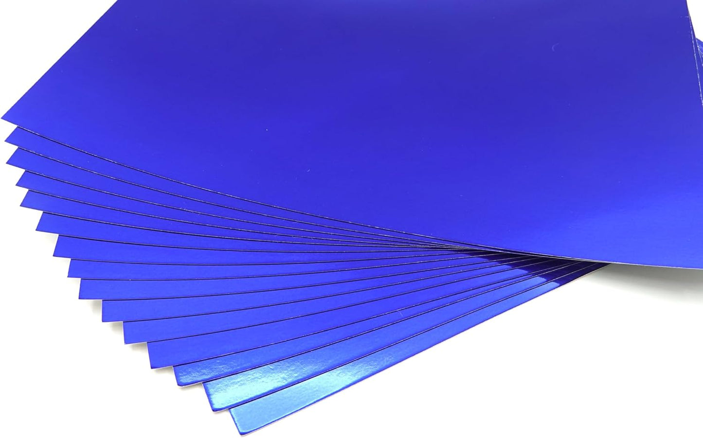 TGXRZX Metallic Royal Blue Cardstock Paper,Size 8 "x 11" (250gsm), 15PCS,Mirror Finish Gold Foil Board for Crafting, Invitations, and Decorations,Die Cut and Plotter,Card Making (Royal Blue)