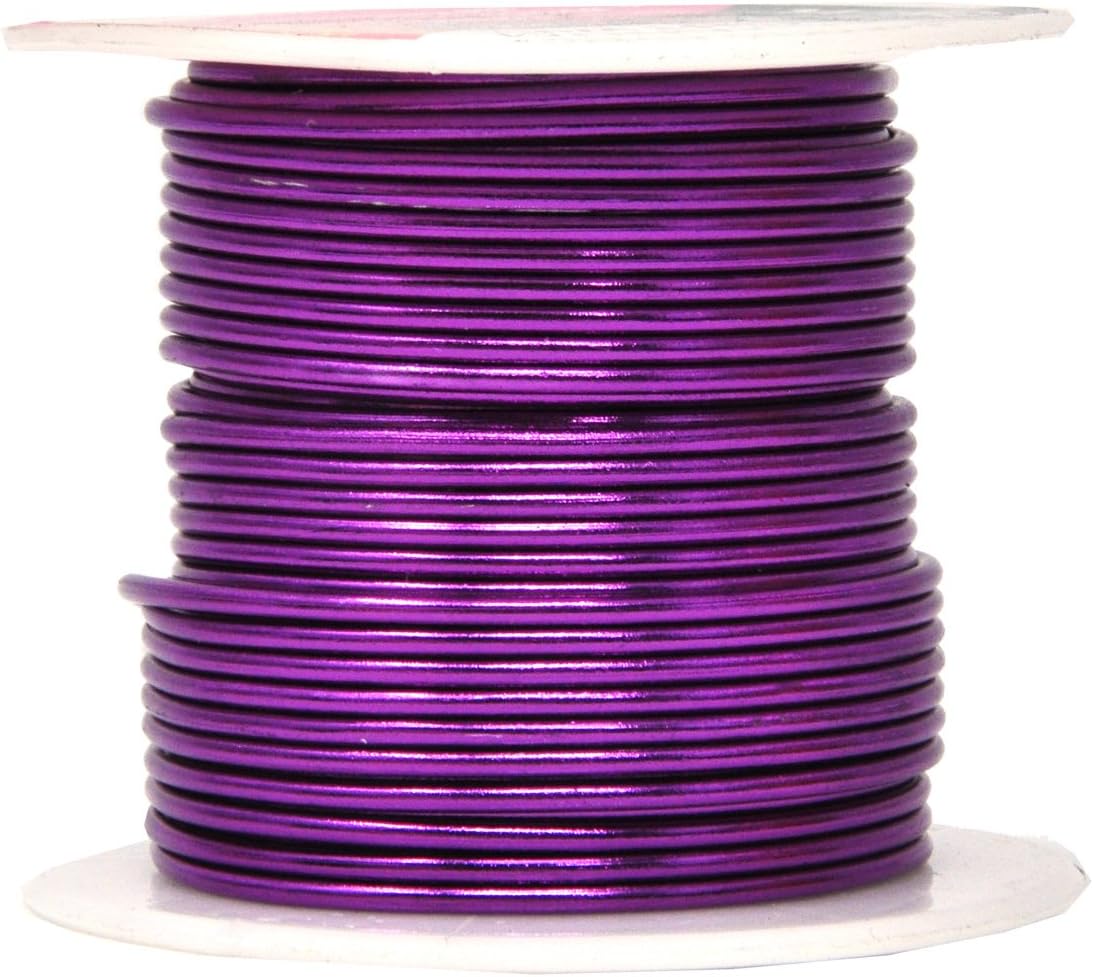 Mandala Crafts 14 Gauge Anodized Aluminum Craft Wire for Jewelry Making – 330 FT Colored Flexible Silver Copper Purple Pink Brown Ice Blue Wire - Bendable for Bonsai Armature Crafting Sculpting