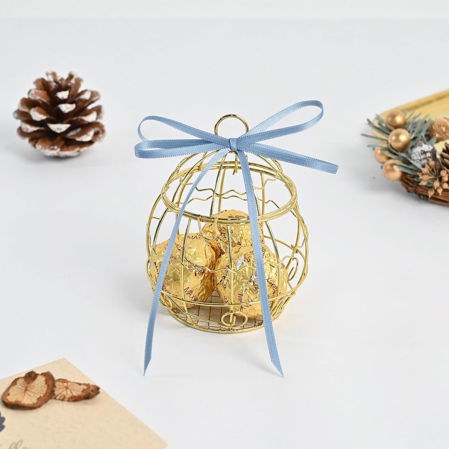 Dusty Blue Satin Ribbon 1/8" X 50 Yards Solid Color Double Faced Ribbons Perfect for Crafts Wedding Decor Bow Making Arts Sewing and More