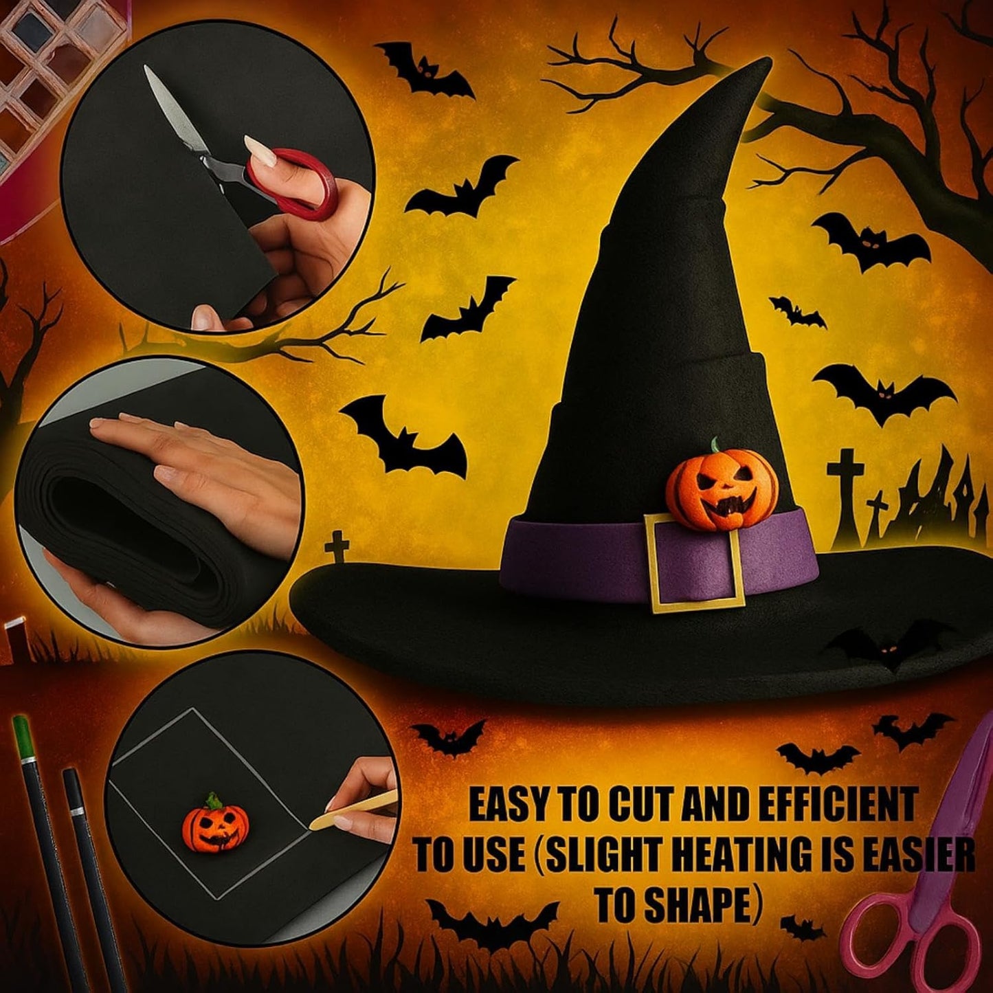 Frienda 35 x 118 Inch EVA Foam Sheet Black EVA Halloween Cosplay Costumes 2 mm Thick Large Foam Padding Roll for Halloween Cosplay Armor DIY Craft Projects