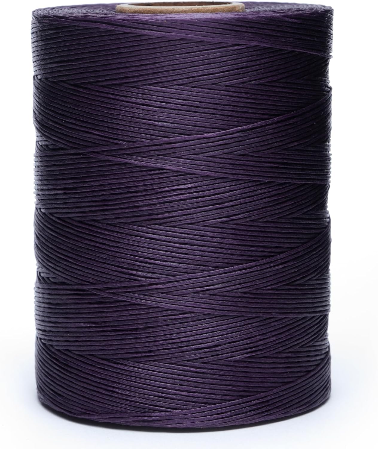 Waxed Thread,852Yards 150D 0.8mm Flat Polyester Wax Thread for Hand Sewing Leather Craft DIY Projects Shoes Repair Book Binding(Purple)