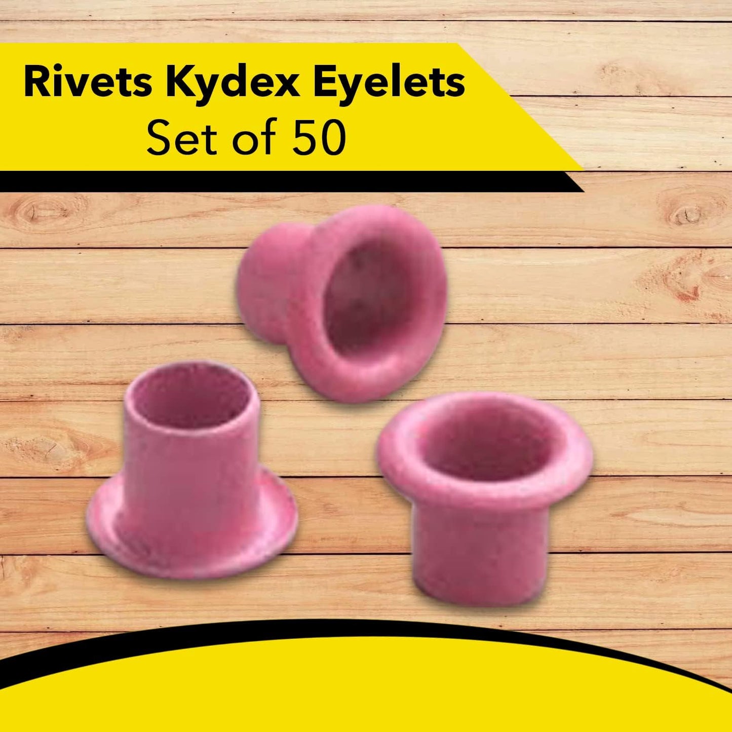 Kydex Rivets Eyelets, 8-8 1/4" Multicolored Grommet Eyelets for Tactical Holster Making, Knife Sheath Crafting, Fasteners for Custom DIY Kydex Projects (Set of 50)