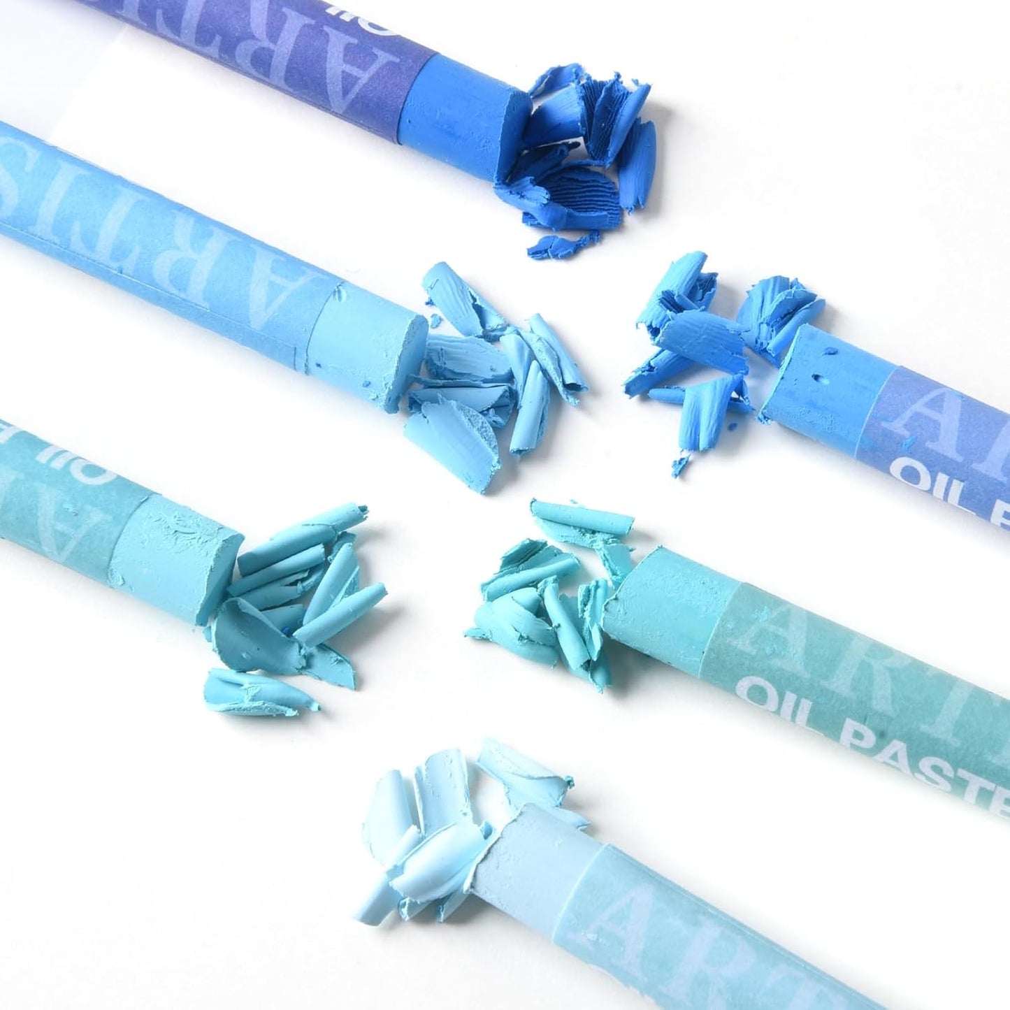 qianshan Soft Oil Pastels Set of 12 Colors,Non Toxic,Soft Texture Vibrant and Creamy Oil Crayons Pastels Art Supplies For Professional Artists Beginners Drawing.Blue&Red