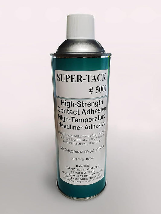 Super-TACK Upholstery HIGH Strength Web Spray Glue Contact Adhesive 15oz. for Fabric, Foam, Acoustic Panels, Crafting & Automotive Headliner. HIGH Temperature. Fabric to Foam