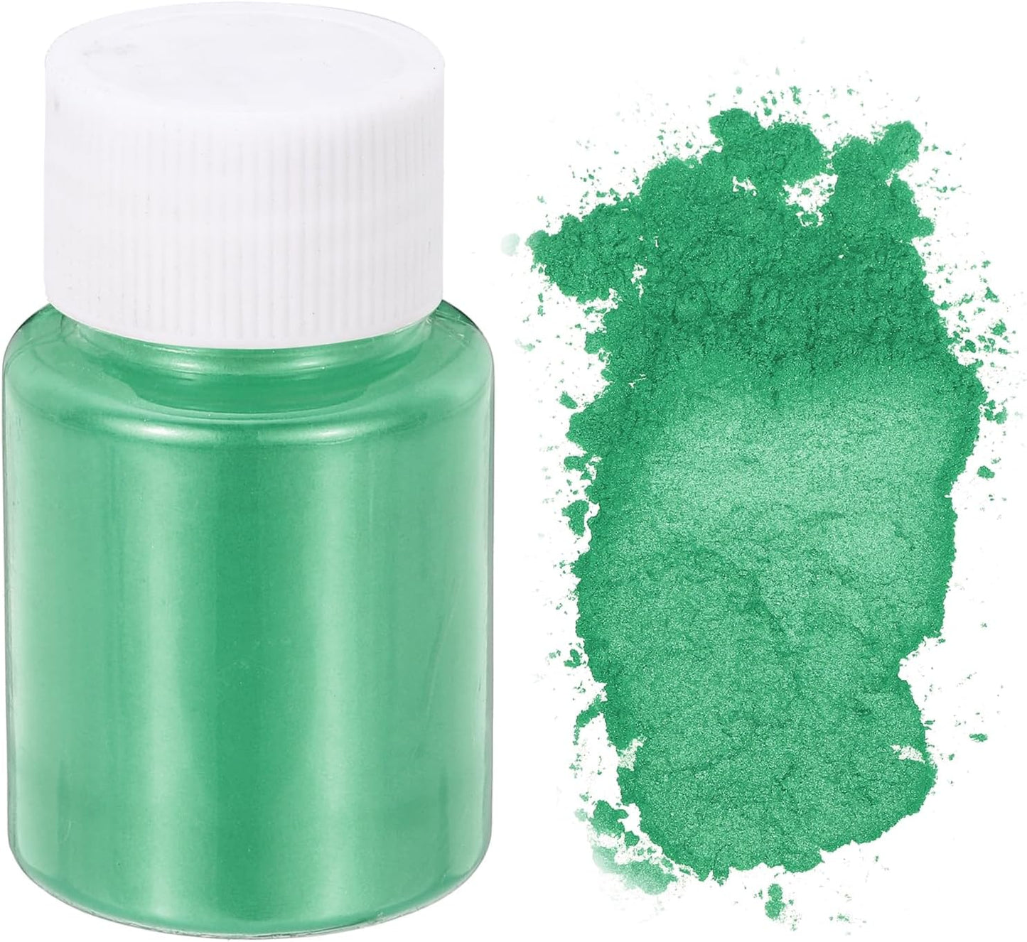 uxcell 10g/0.35oz Cosmetic Grade Mica Powder, 600 Mesh Mica Powder Natural Resin Epoxy Pigment Powders for Casting Resin, Candle Dye, DIY Nail Polish and Lip Gloss, Dark Grass Green
